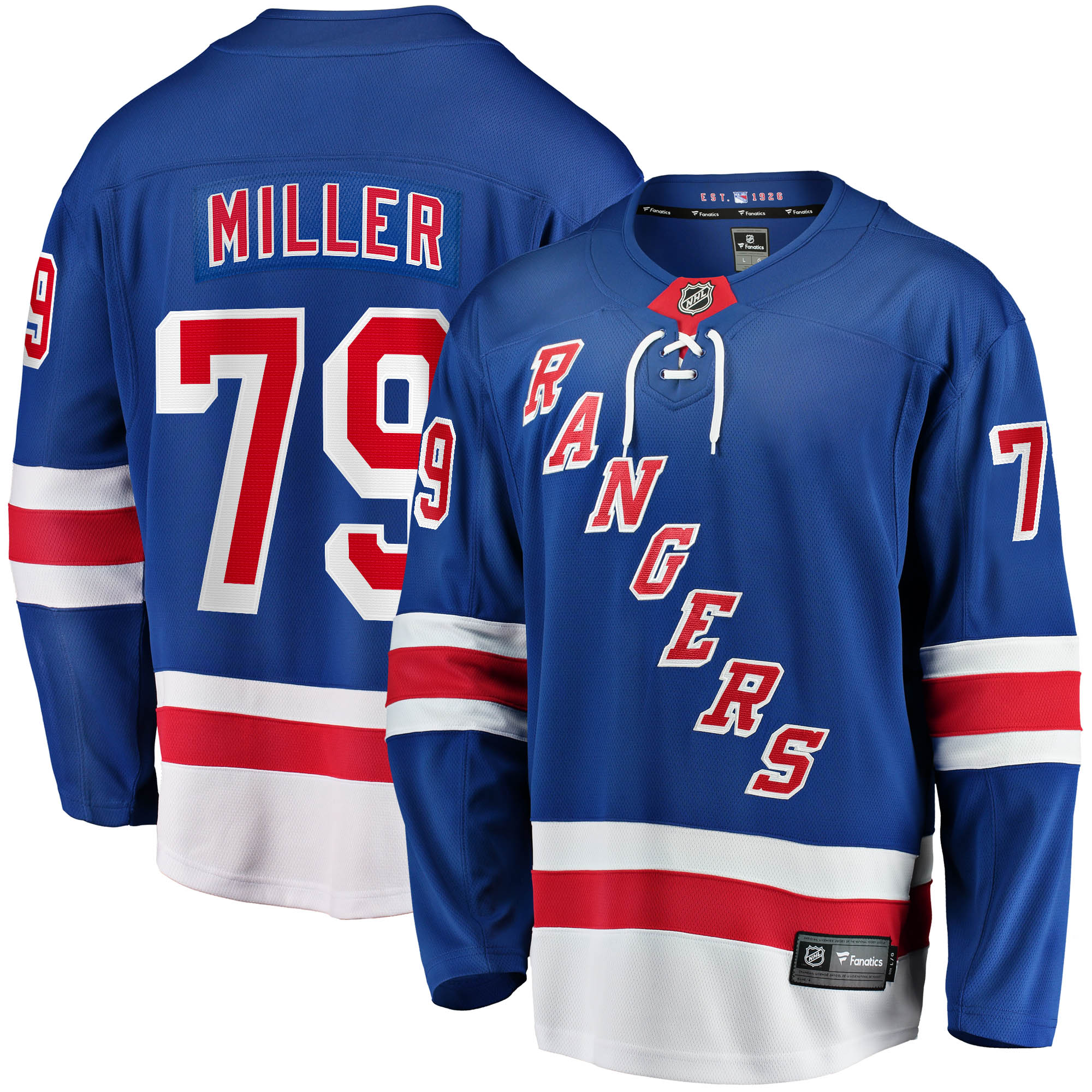 Men's New York Rangers K'Andre Miller Blue Home Breakaway Jersey - JS111 