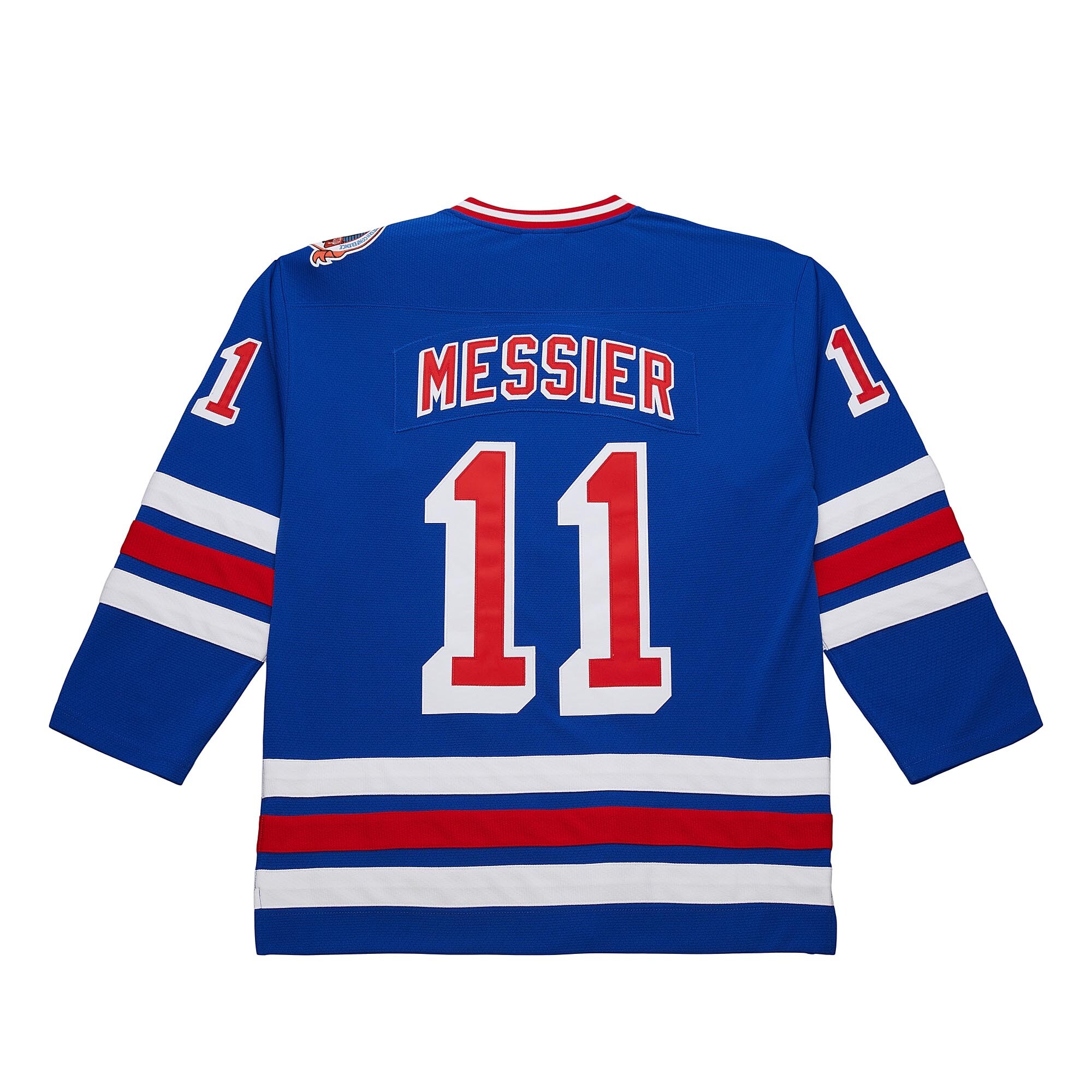 Alternative view of Men's New York Rangers Mark Messier Mitchell & Ness Blue Big & Tall 1993/94 Blue Line 2.0 Jersey - JS388 