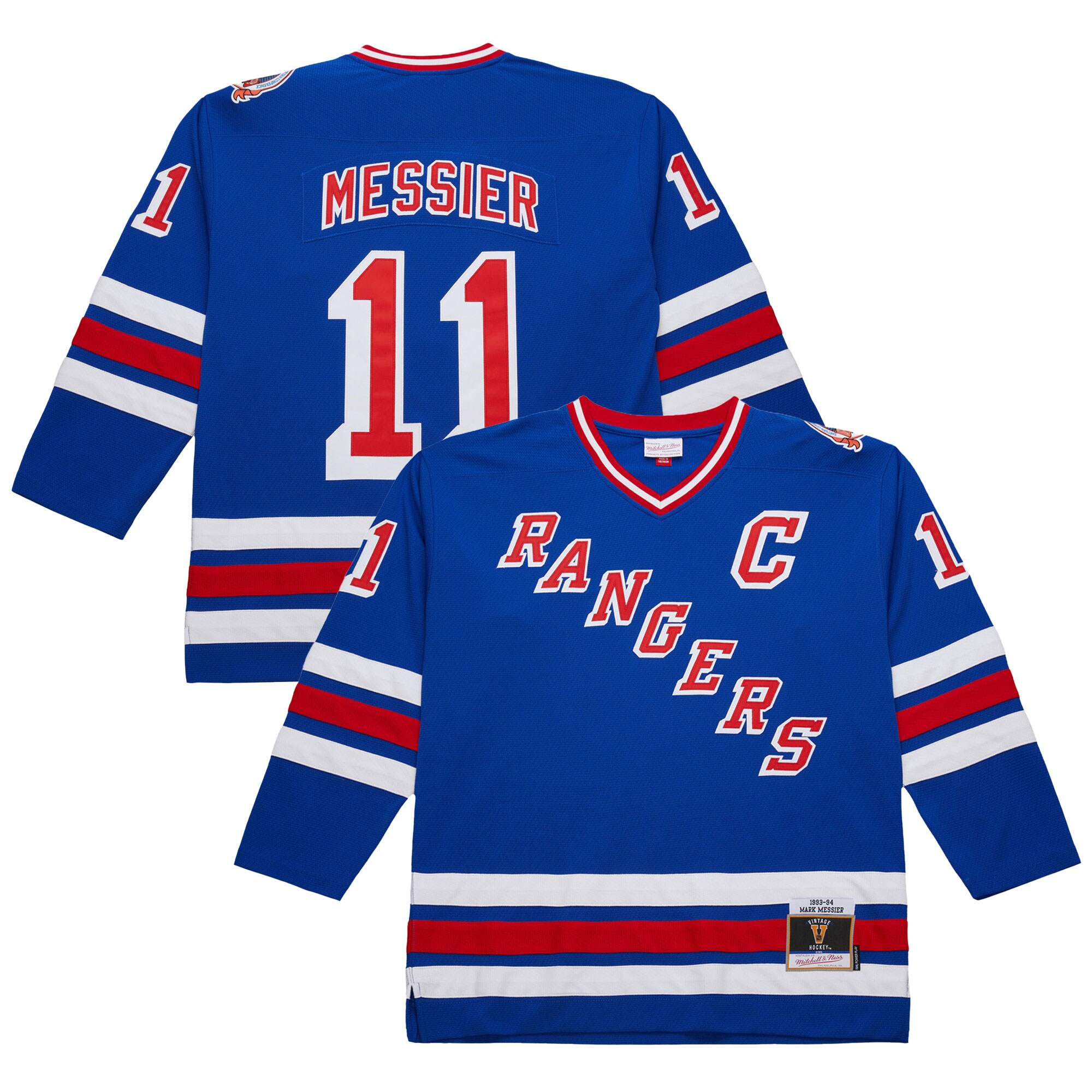 Men's New York Rangers Mark Messier Royal 1993-94 Power Play Jersey - JS209 