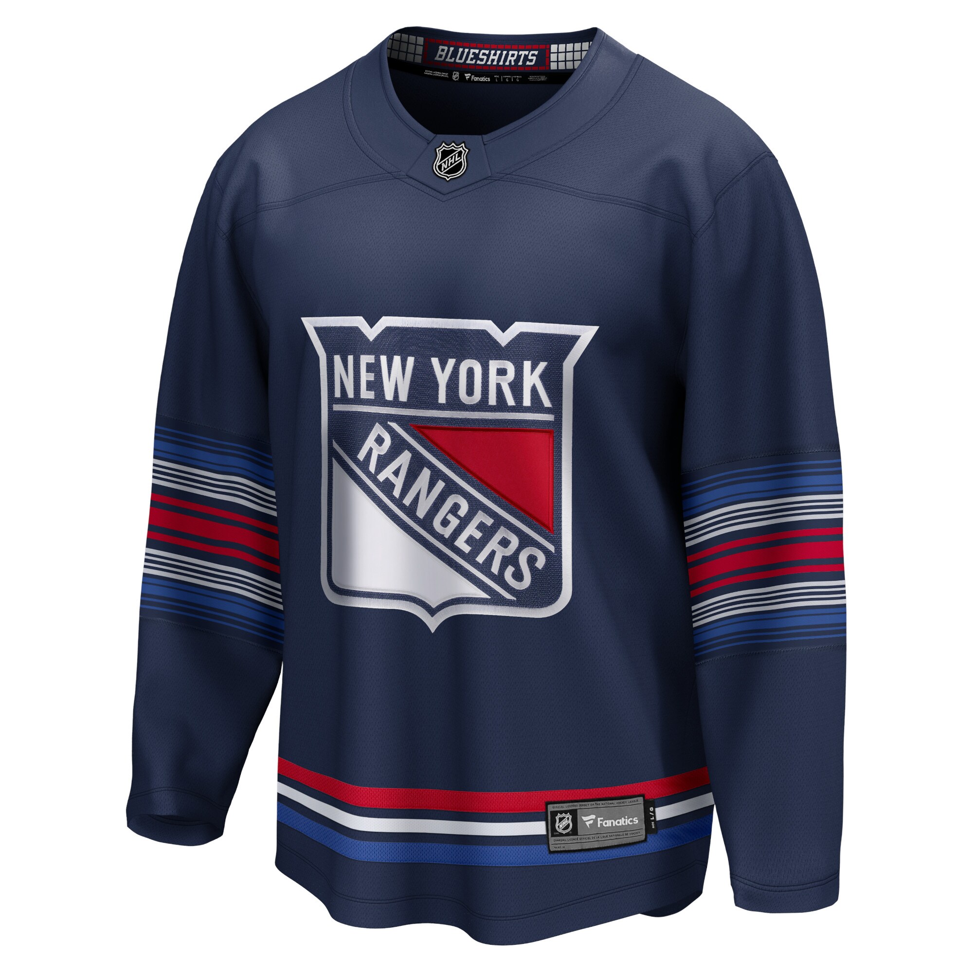 Alternative view of Men's New York Rangers Navy Alternate Premier Breakaway Jersey - JS810 