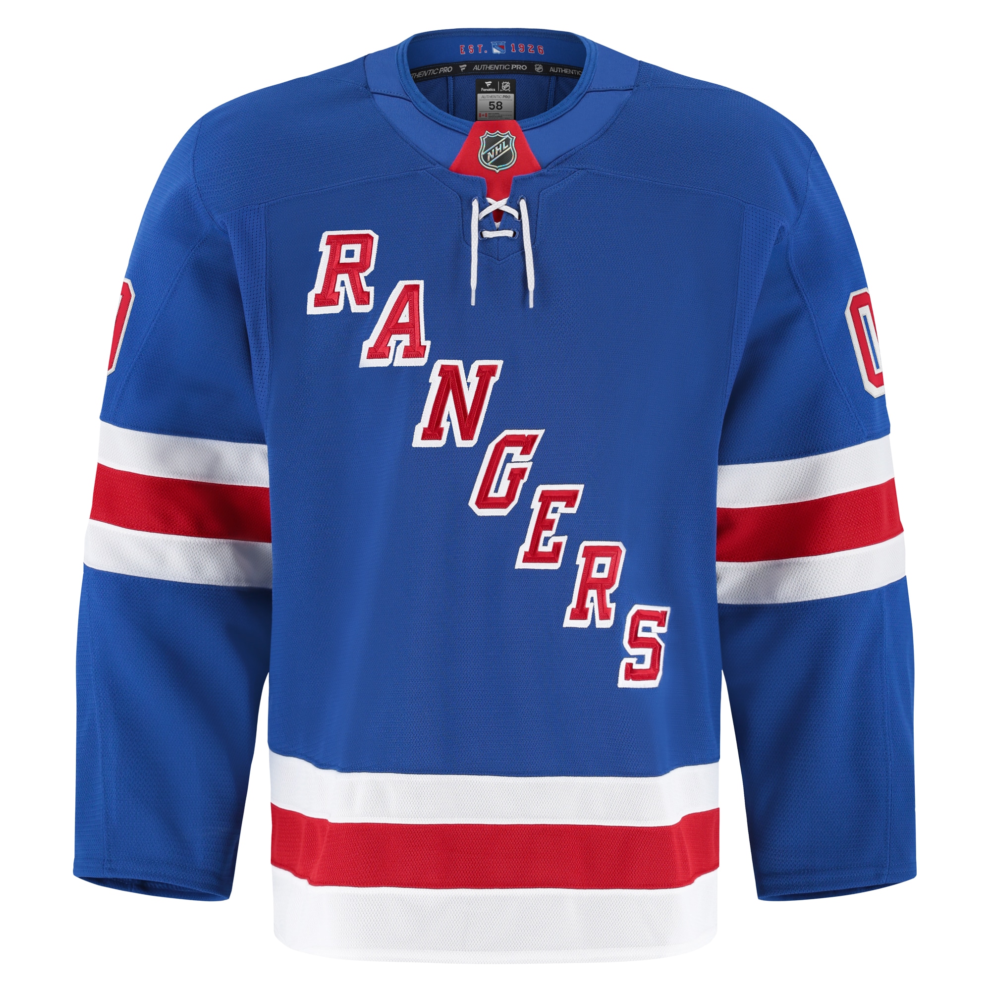 Alternative view of Men's New York Rangers Royal Home Pro Custom Jersey - JS627 