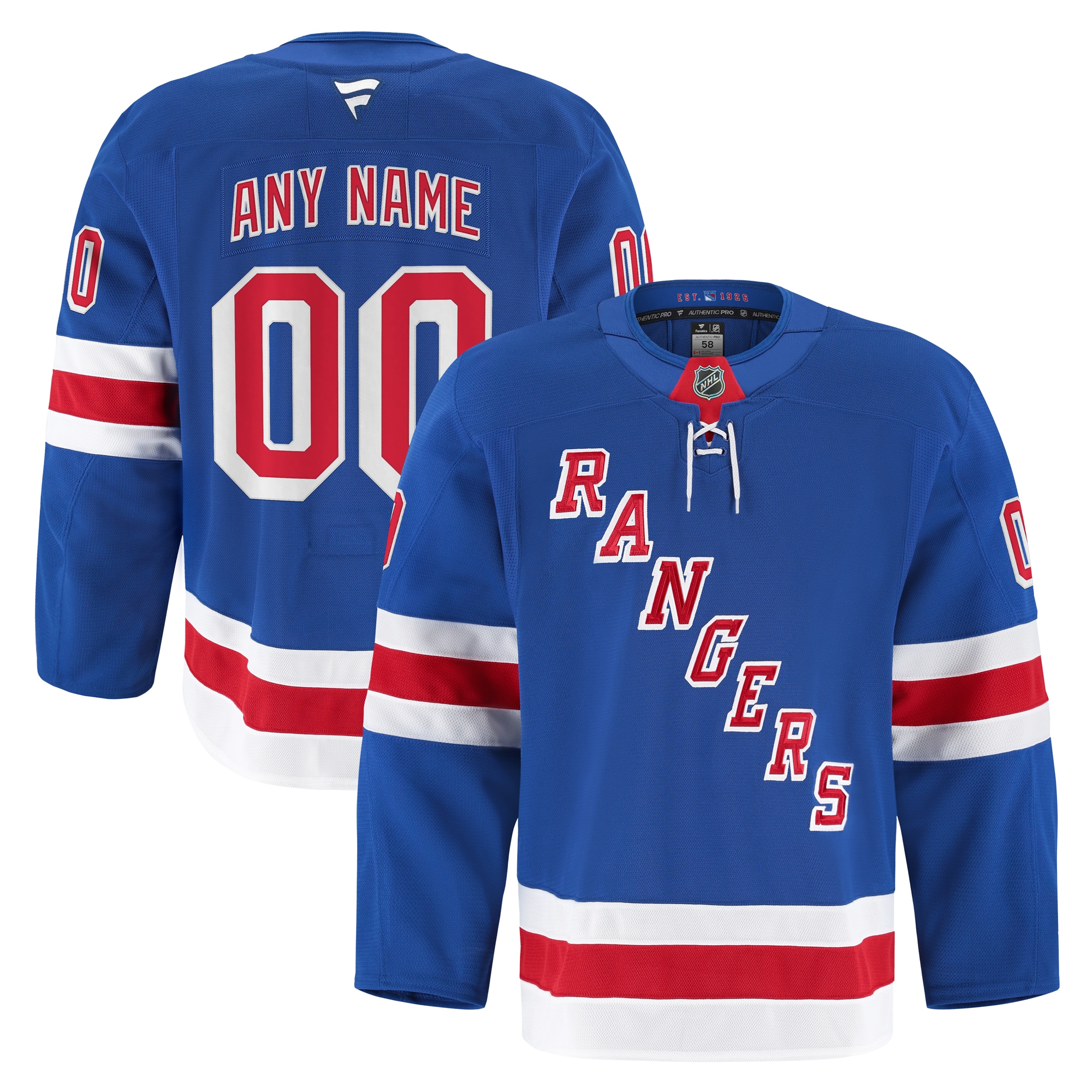 Men's New York Rangers Royal Home Pro Custom Jersey - JS627 