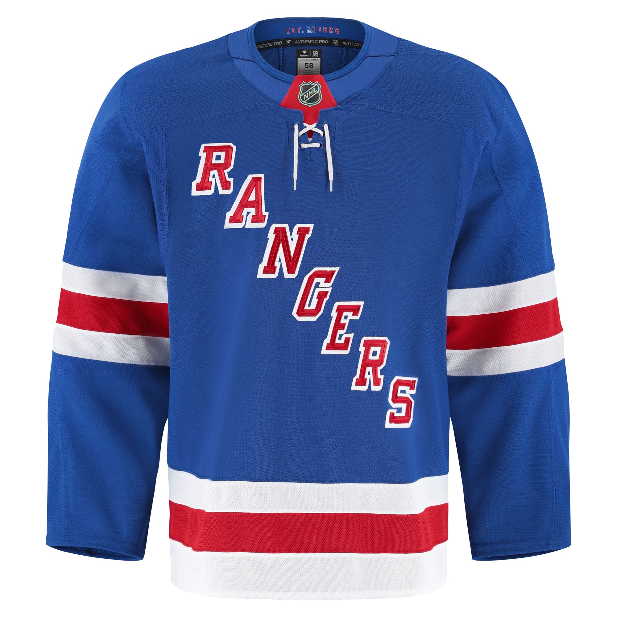 Alternative view of Men's New York Rangers Royal Home Pro Jersey - JS898 