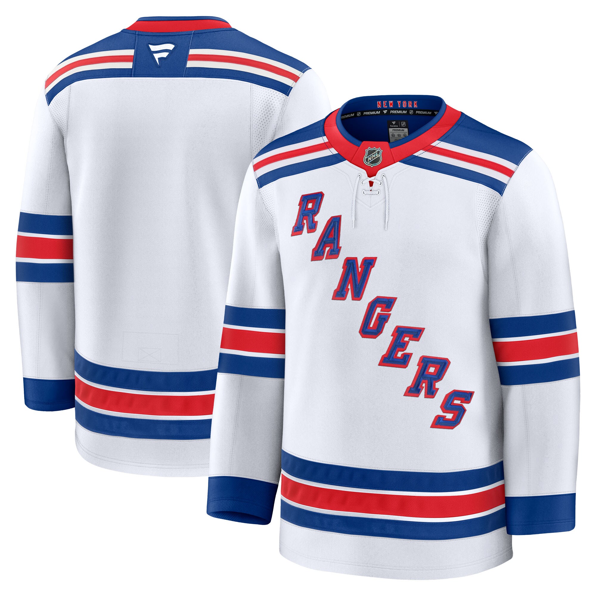 Men's New York Rangers White Away Premium Jersey - JS905 