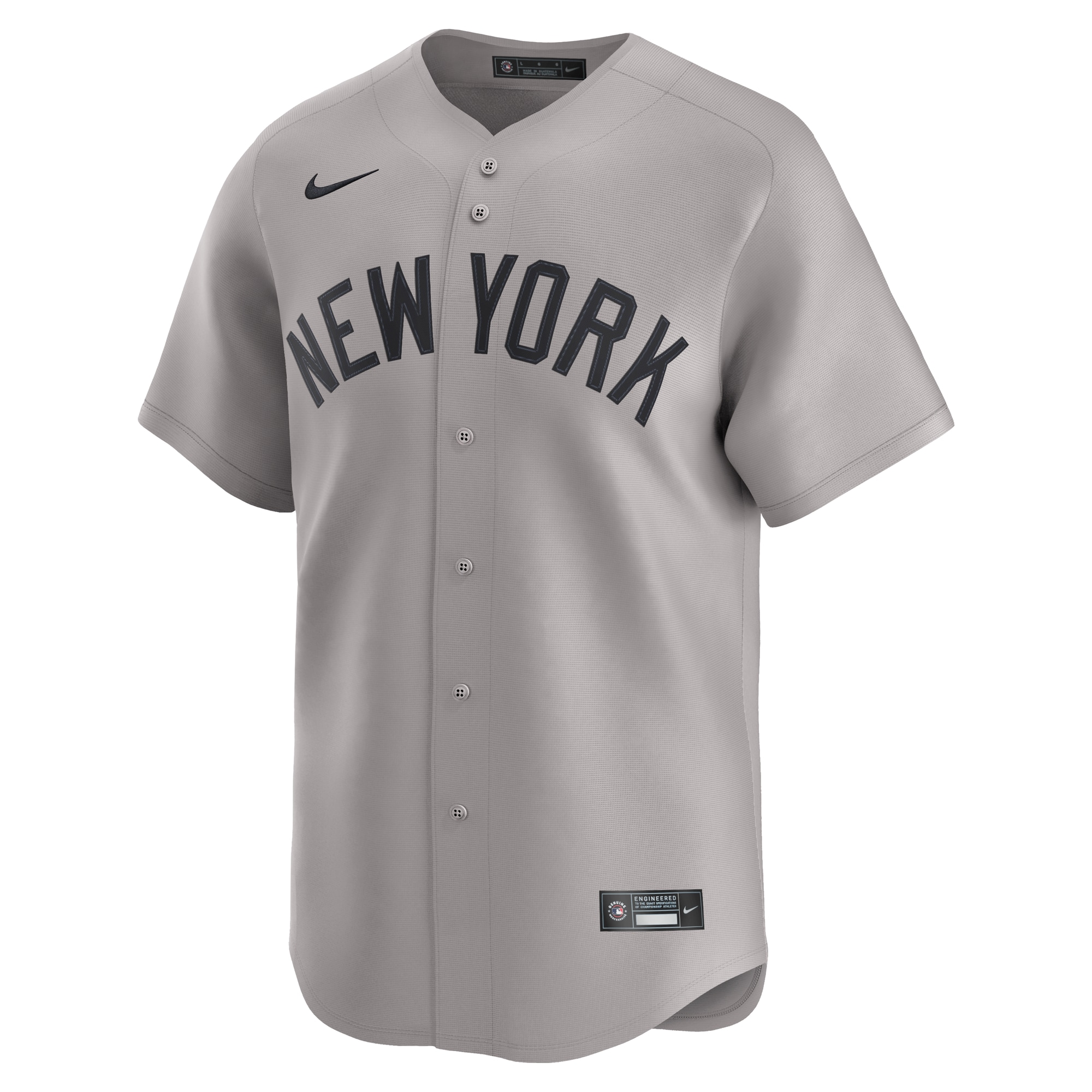 Alternative view of Men's New York Yankees Aaron Judge Gray Road Limited Player Jersey 