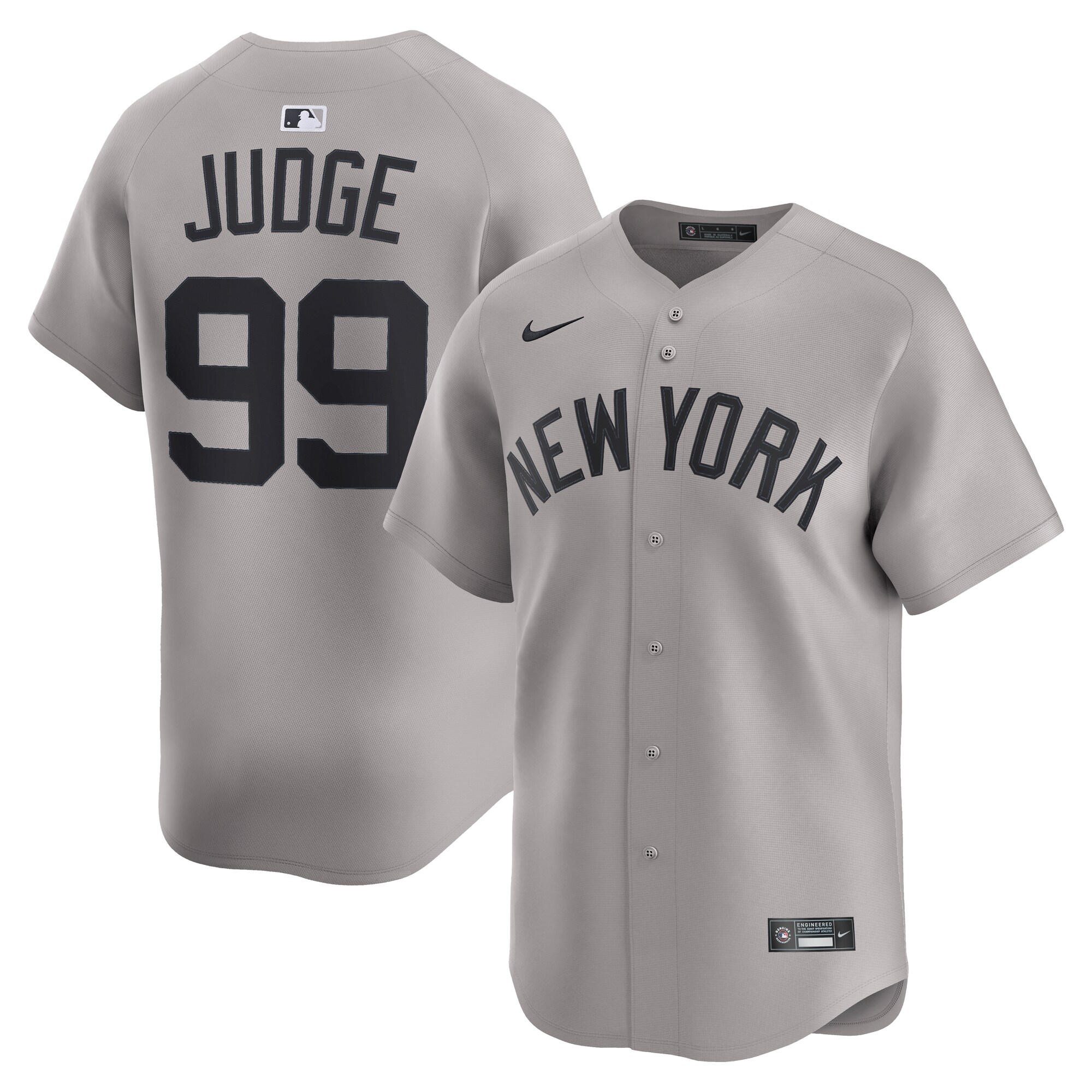 Men's New York Yankees Aaron Judge Gray Road Limited Player Jersey 