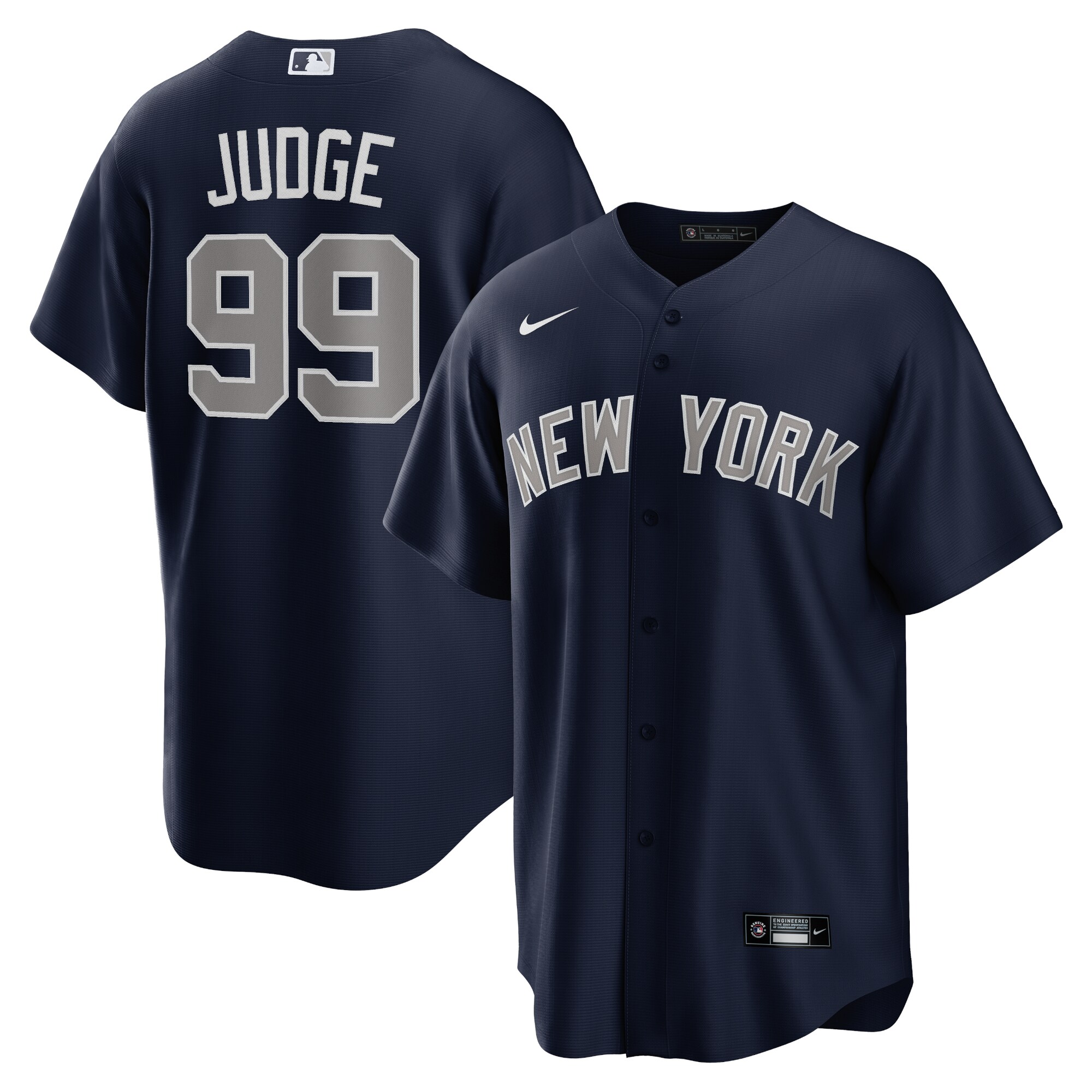 Men's New York Yankees Aaron Judge Navy Alternate Player Name Jersey 