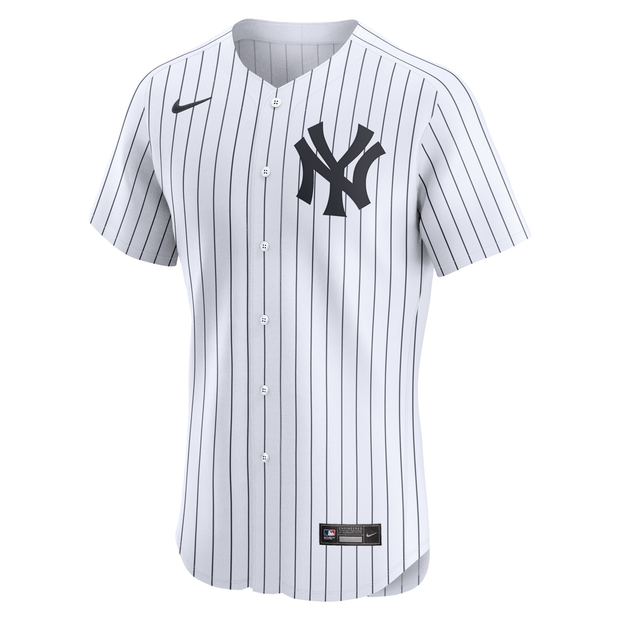 Alternative view of Men's New York Yankees Aaron Judge White Home Elite Player Jersey 