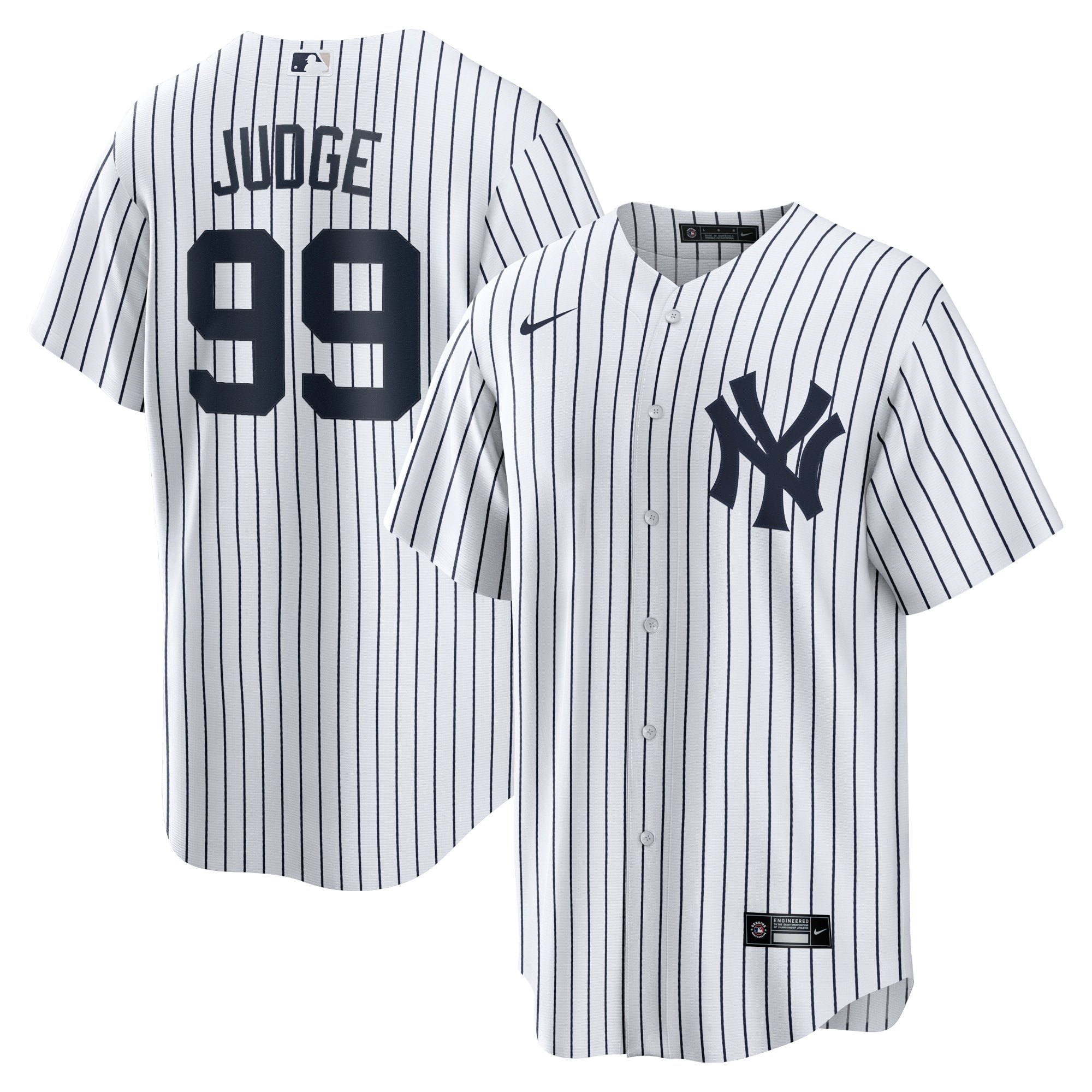 Men's New York Yankees Aaron Judge White Home Player Name Jersey 