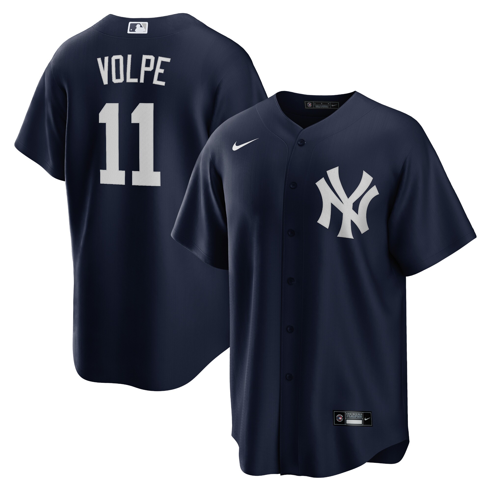 Men's New York Yankees Anthony Volpe Navy Big & Tall Alternate Player Jersey 