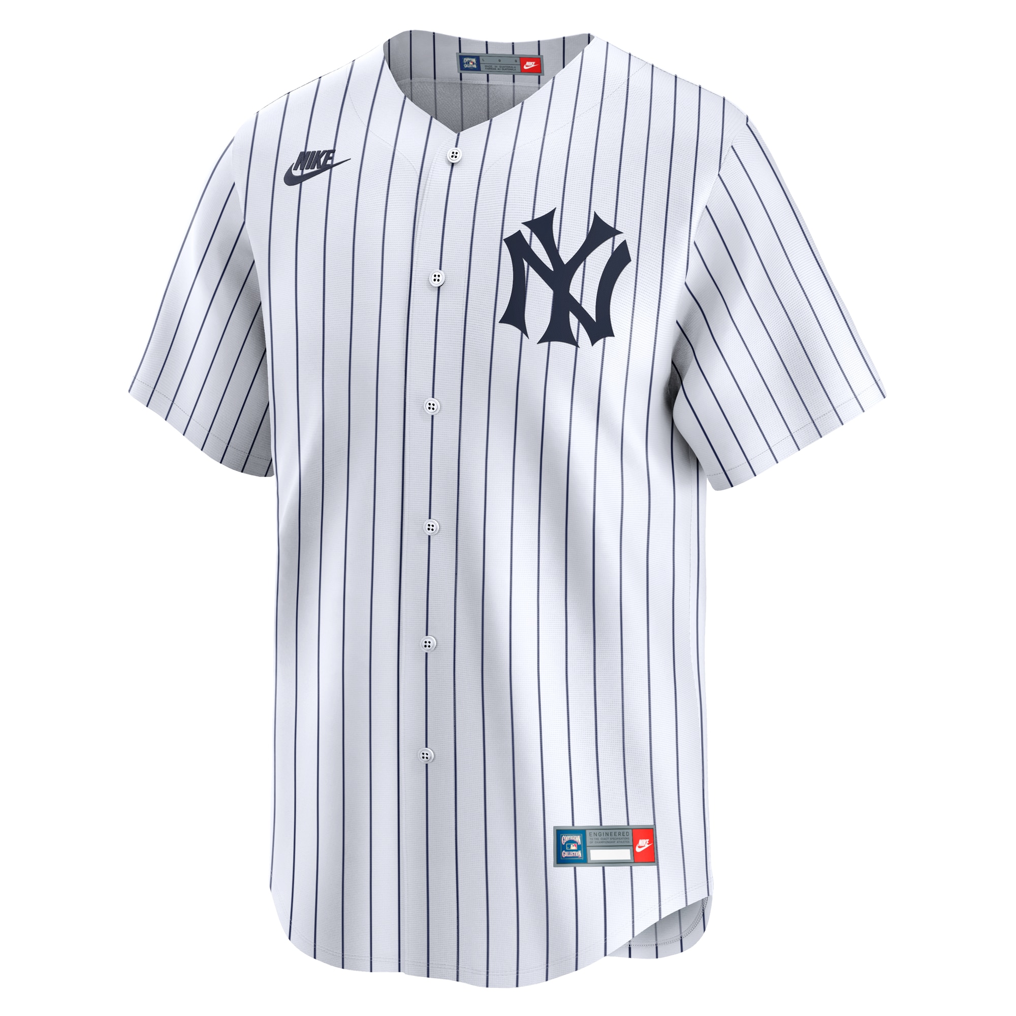 Alternative view of Men's New York Yankees Babe Ruth White Throwback Cooperstown Collection Limited Jersey 