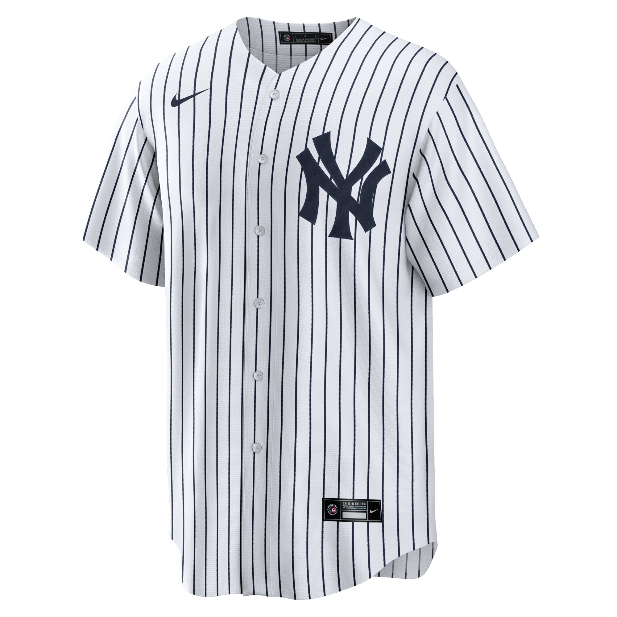 Alternative view of Men's New York Yankees Carlos Rodon White/Navy Home Official Player Jersey 
