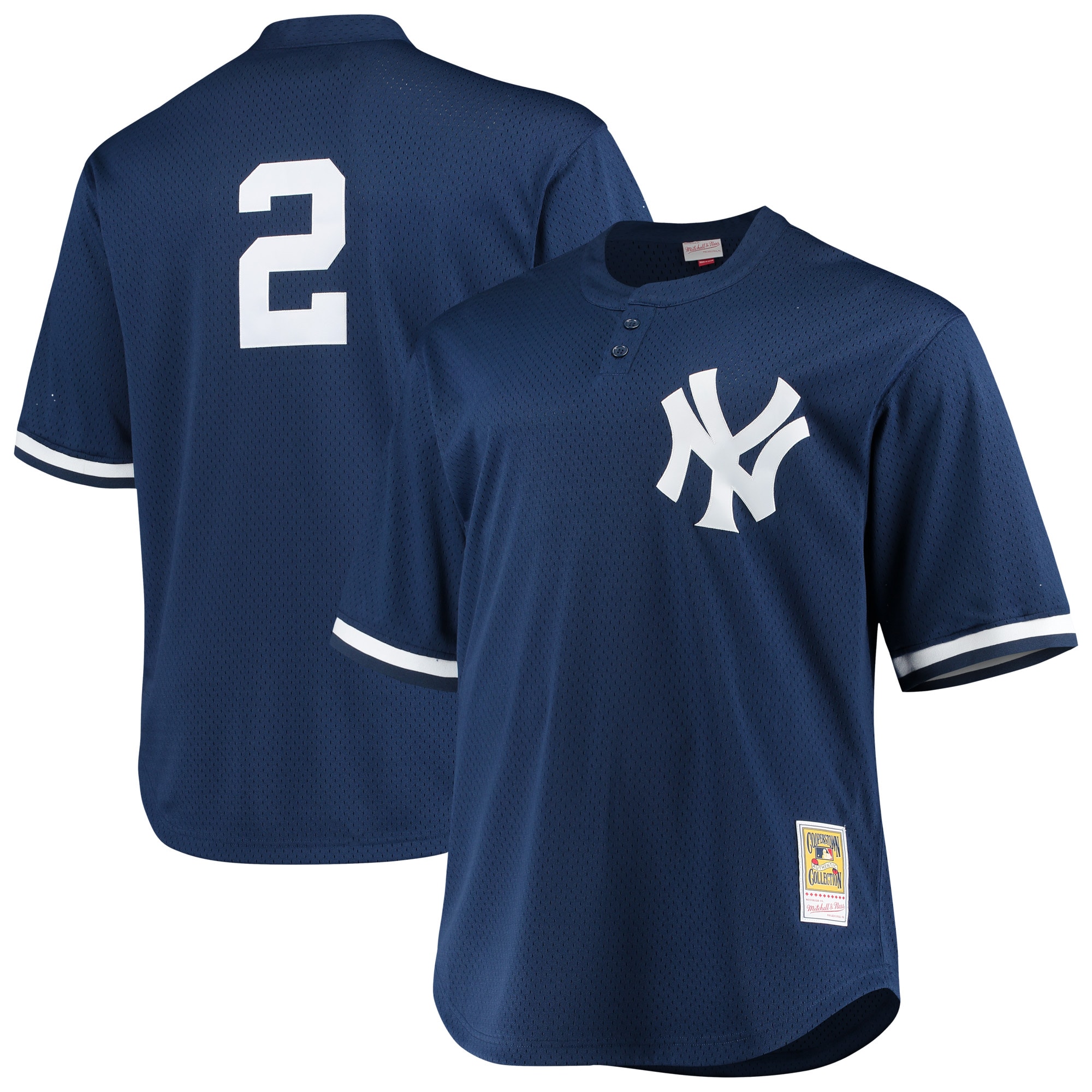 Men's New York Yankees Derek Jeter Mitchell & Ness Navy Big & Tall Batting Practice Player Jersey 