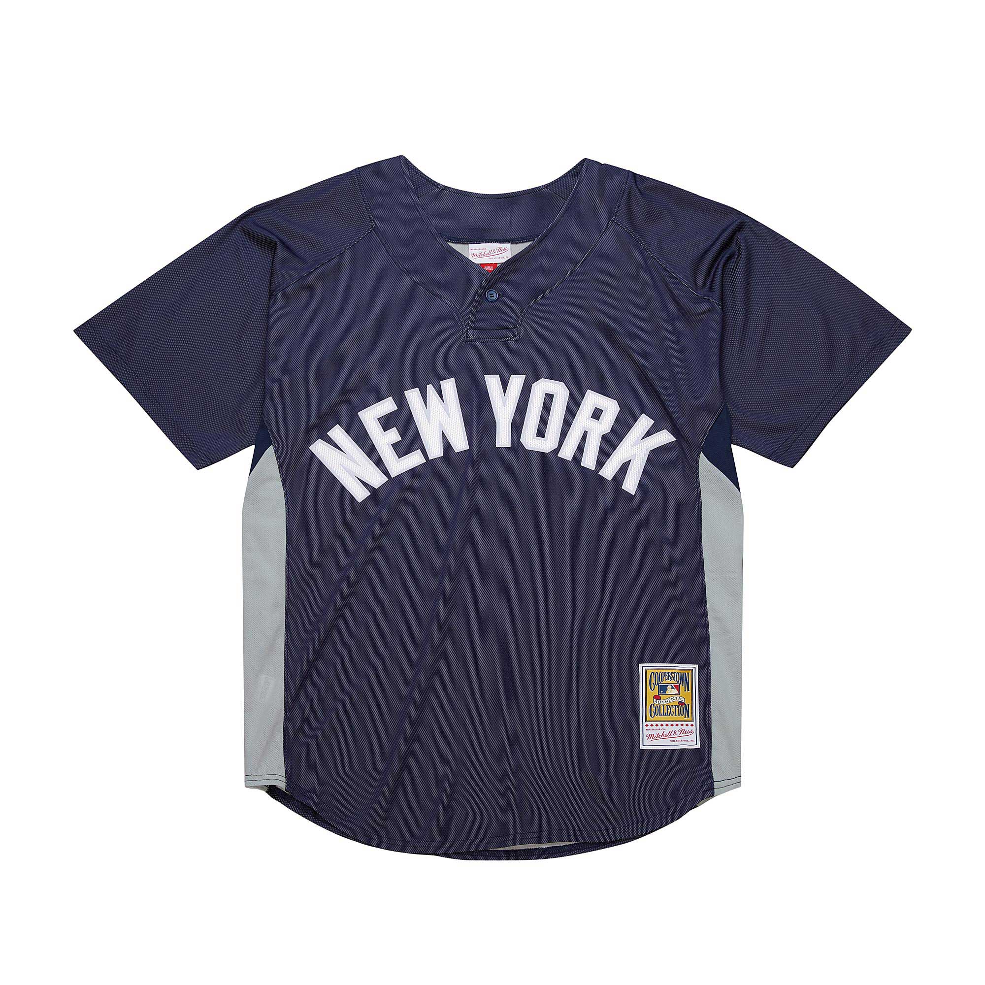 Alternative view of Men's New York Yankees Derek Jeter Mitchell & Ness Navy Cooperstown Collection Batting Practice Jersey 
