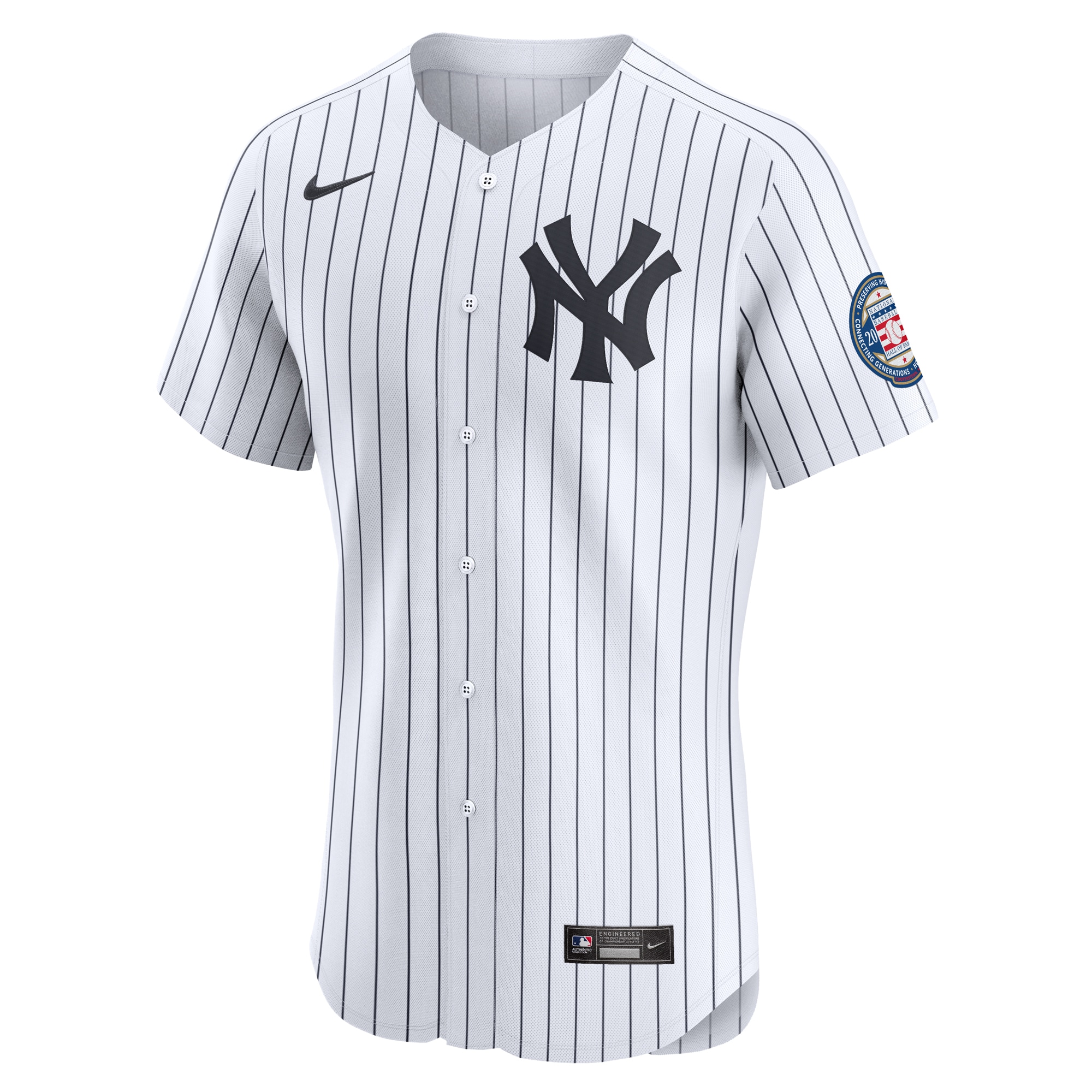Alternative view of Men's New York Yankees Derek Jeter White Home Elite Jersey 