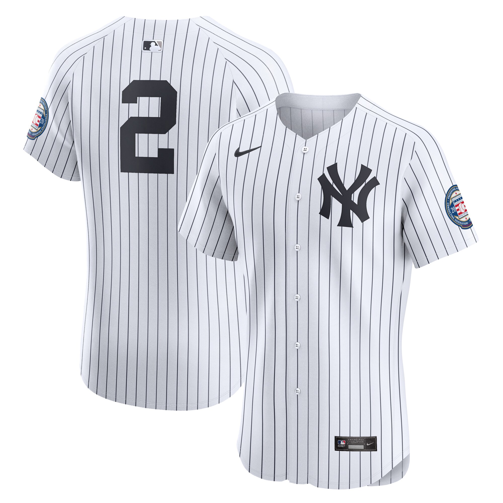 Men's New York Yankees Derek Jeter White Home Elite Jersey 