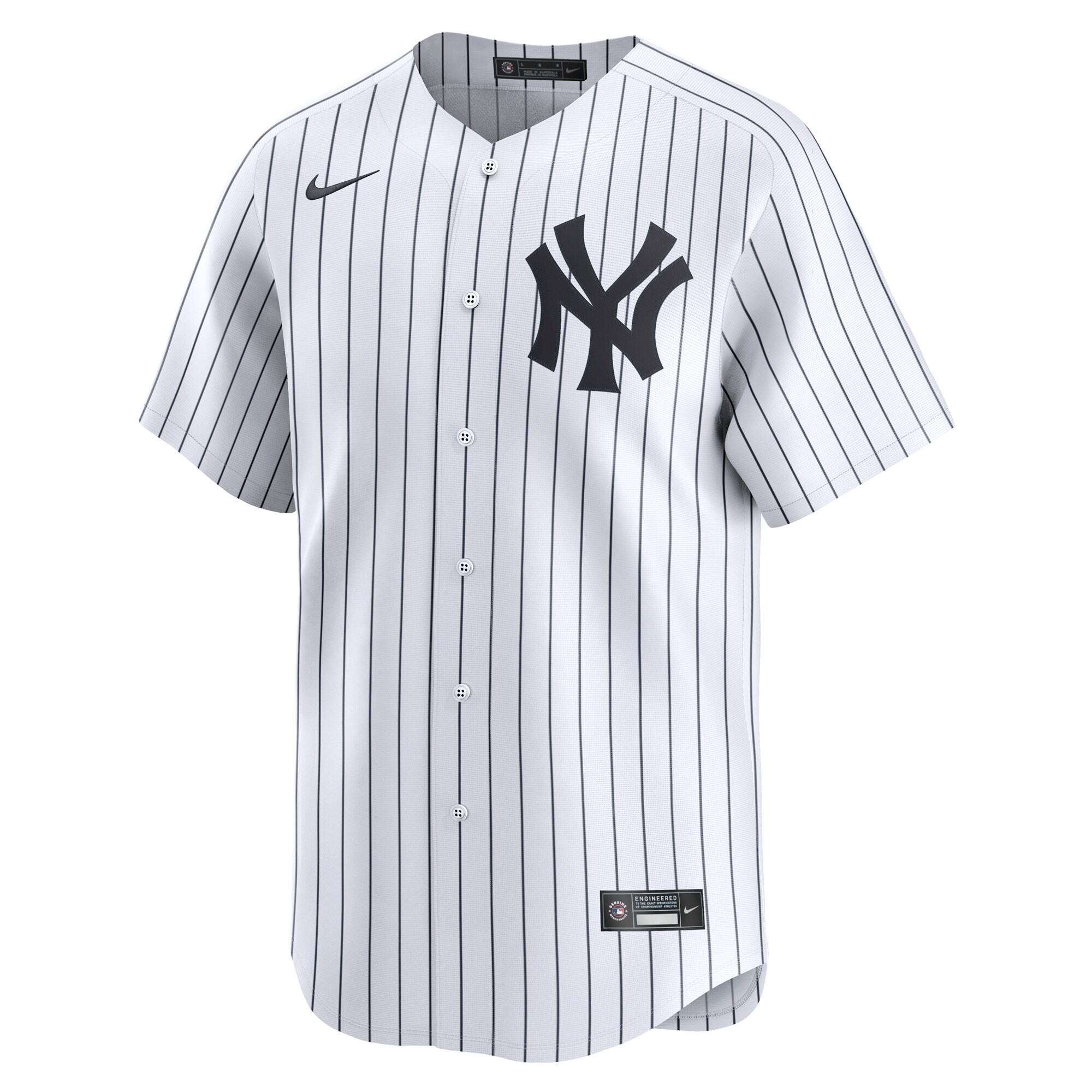 Alternative view of Men's New York Yankees Derek Jeter White Home Limited Player Jersey 