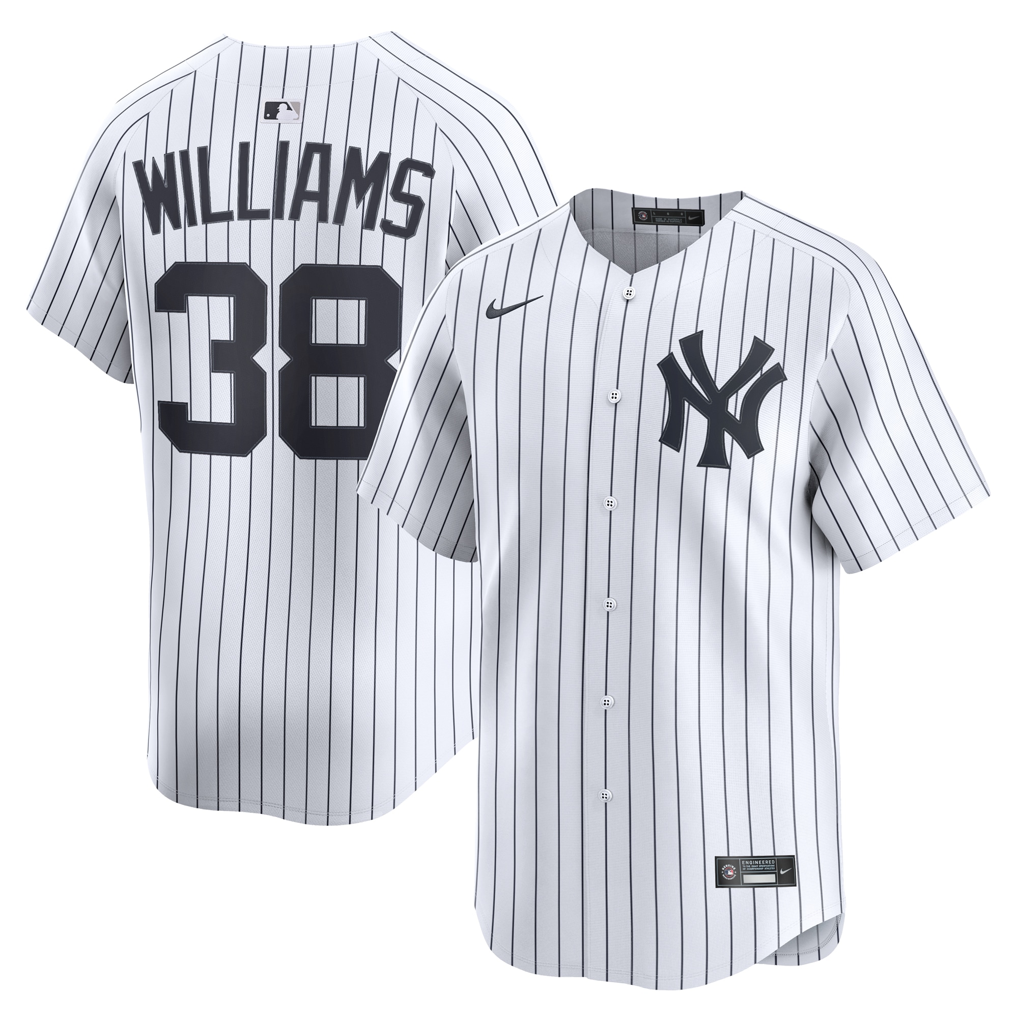 Men's New York Yankees Devin Williams White Home Limited Player Jersey 