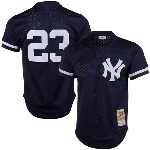 Men's New York Yankees Don Mattingly Mitchell & Ness Navy 1995 Cooperstown Collection Mesh Batting Practice Jersey 