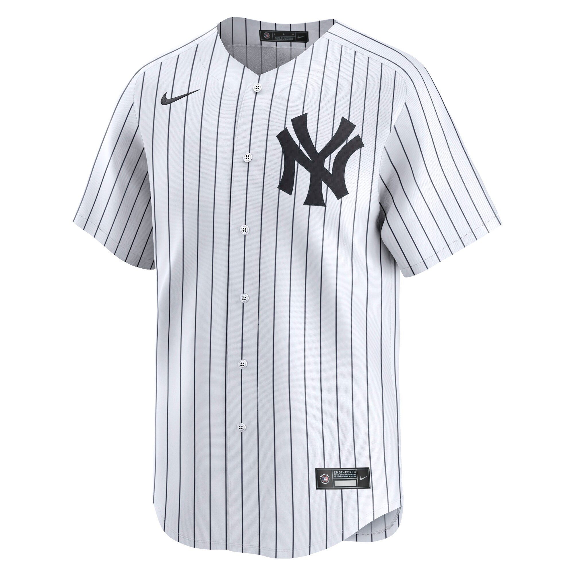 Alternative view of Men's New York Yankees Giancarlo Stanton White Home Limited Player Jersey 