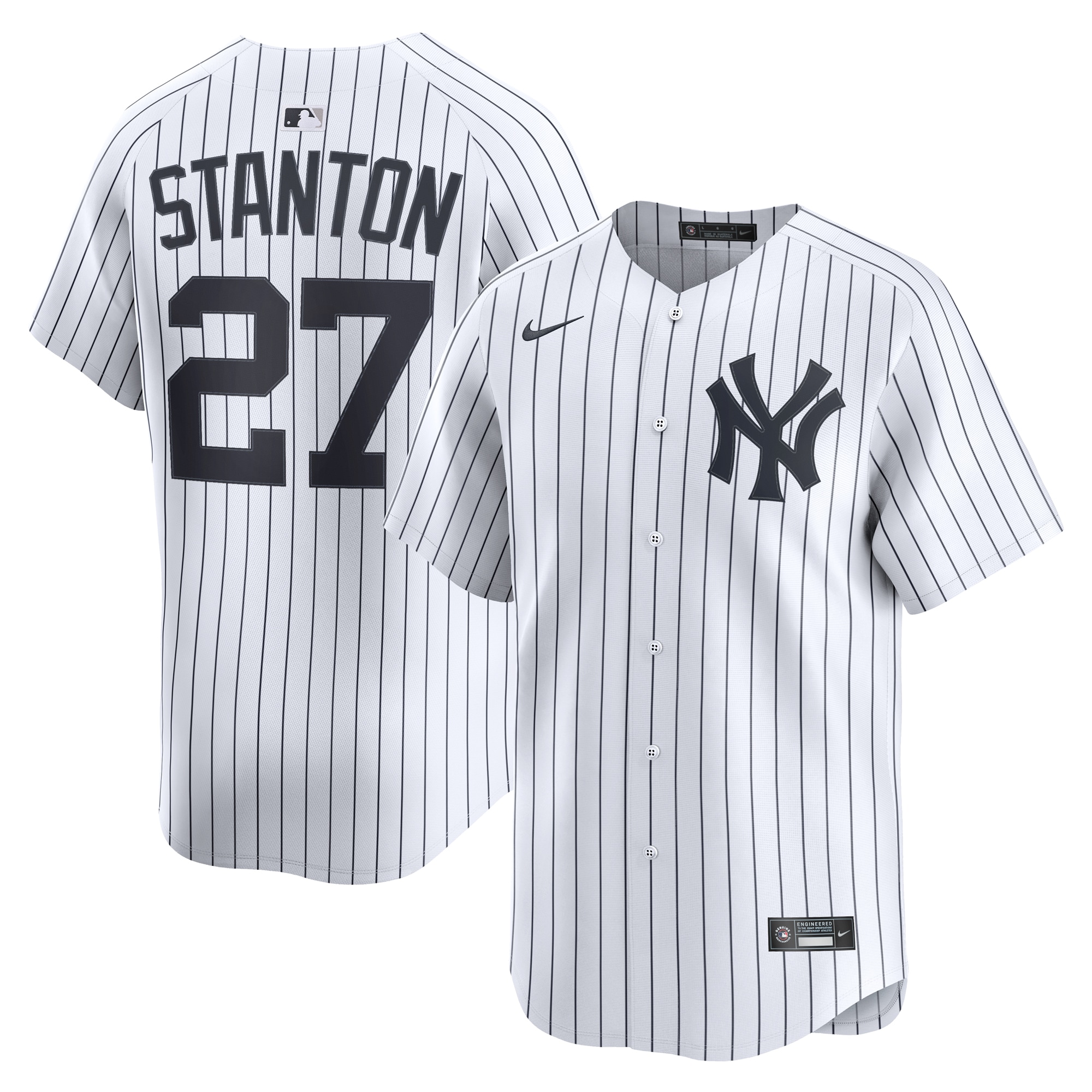 Men's New York Yankees Giancarlo Stanton White Home Limited Player Jersey 