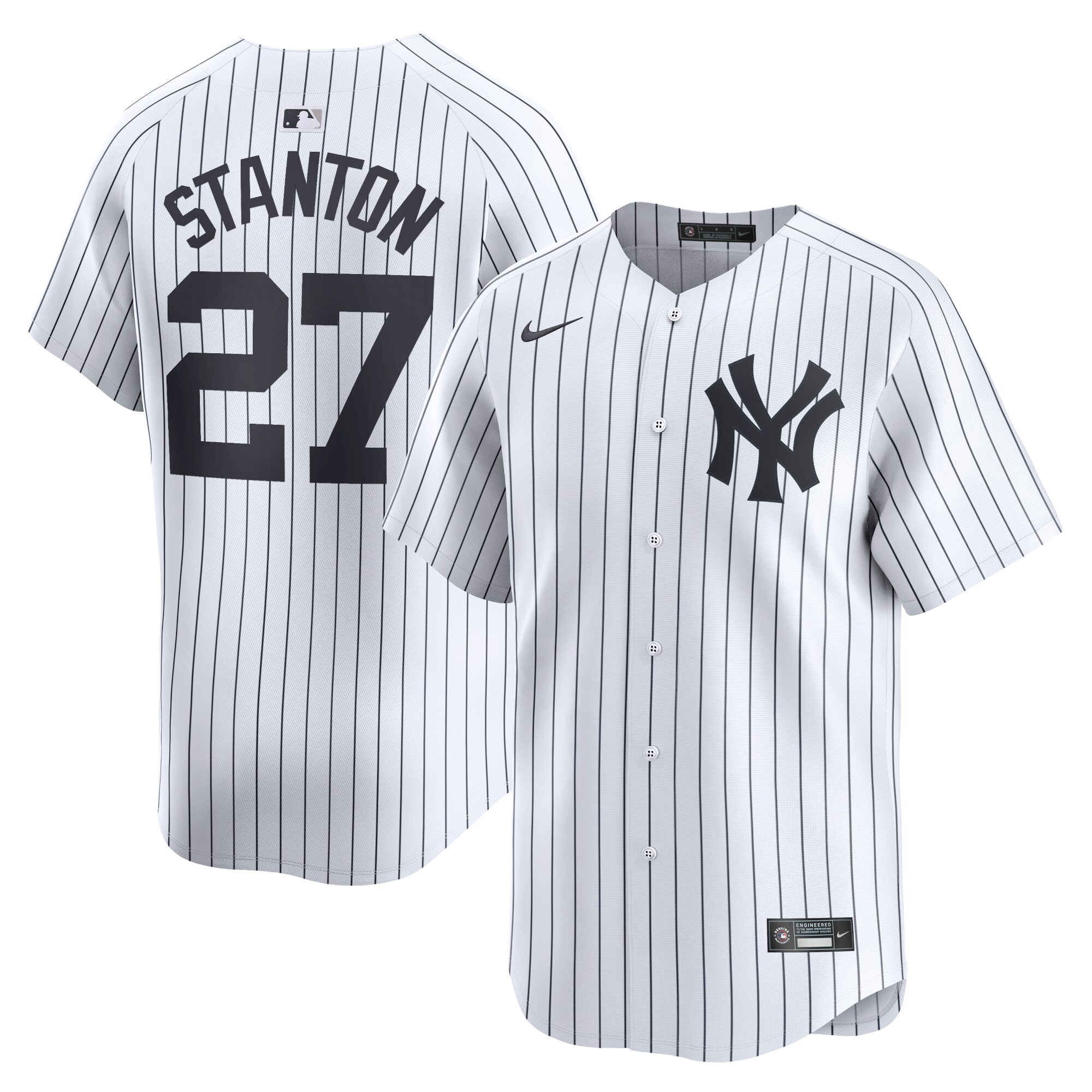 Men's New York Yankees Giancarlo Stanton White Home Limited Player Jersey 