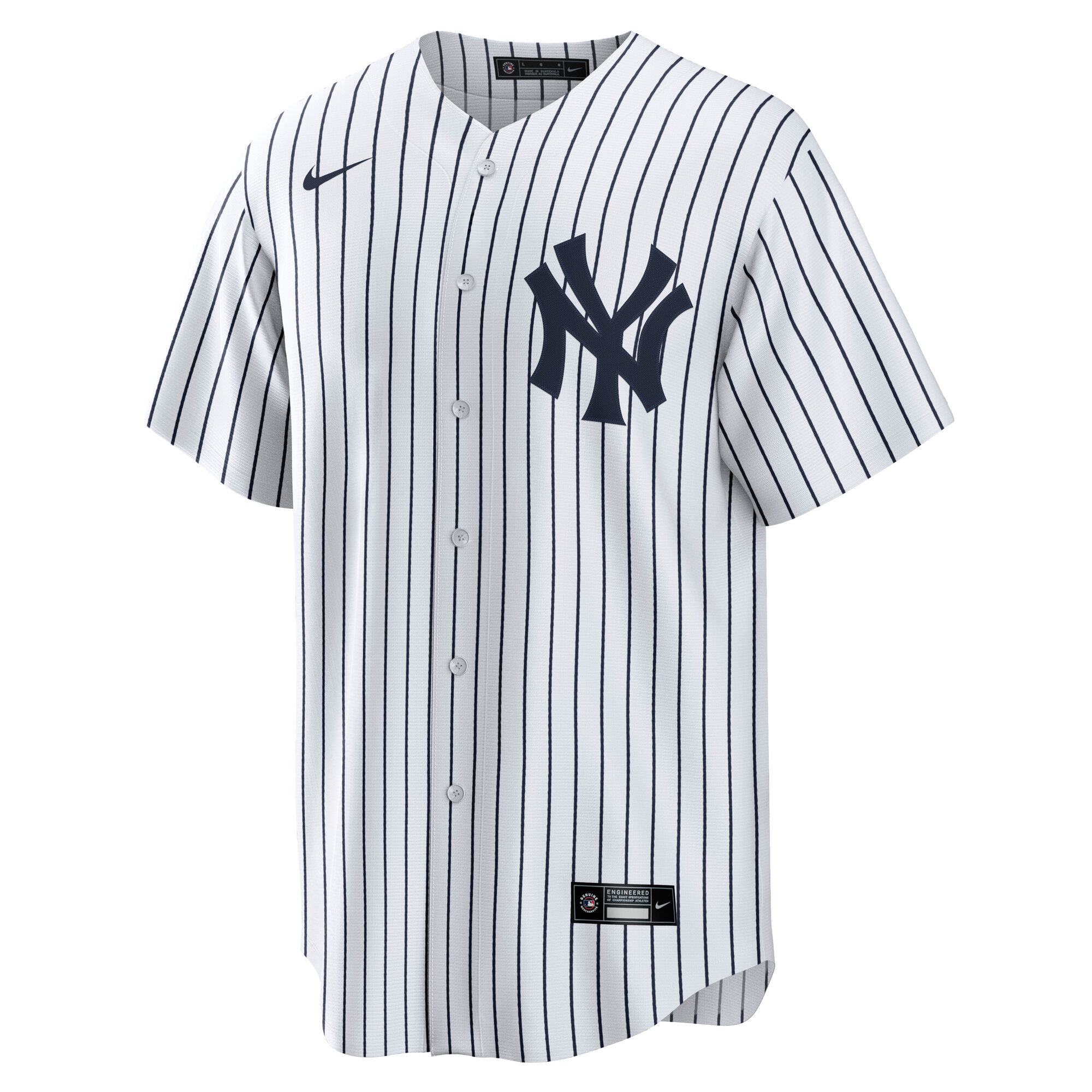 Alternative view of Men's New York Yankees Giancarlo Stanton White Home Player Jersey 