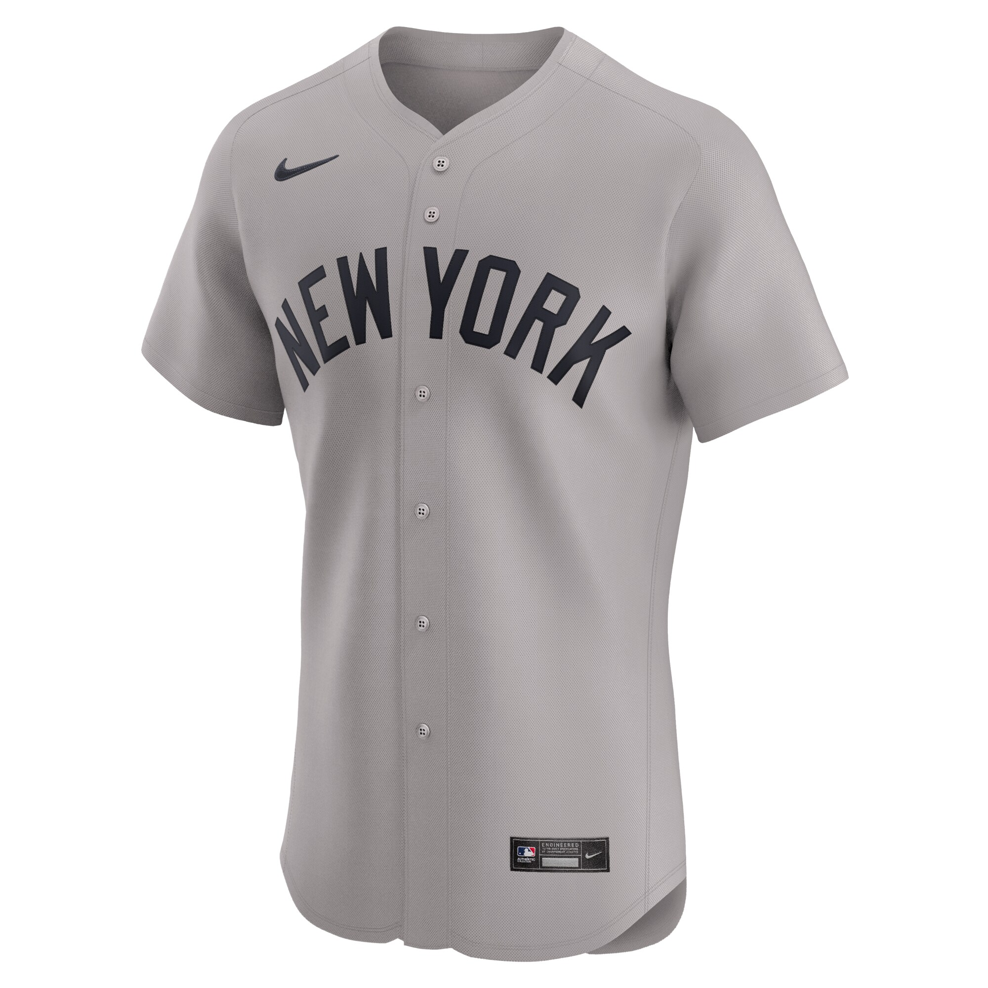 Alternative view of Men's New York Yankees Gray Road 2024 Jackie Robinson Day Elite Jersey 