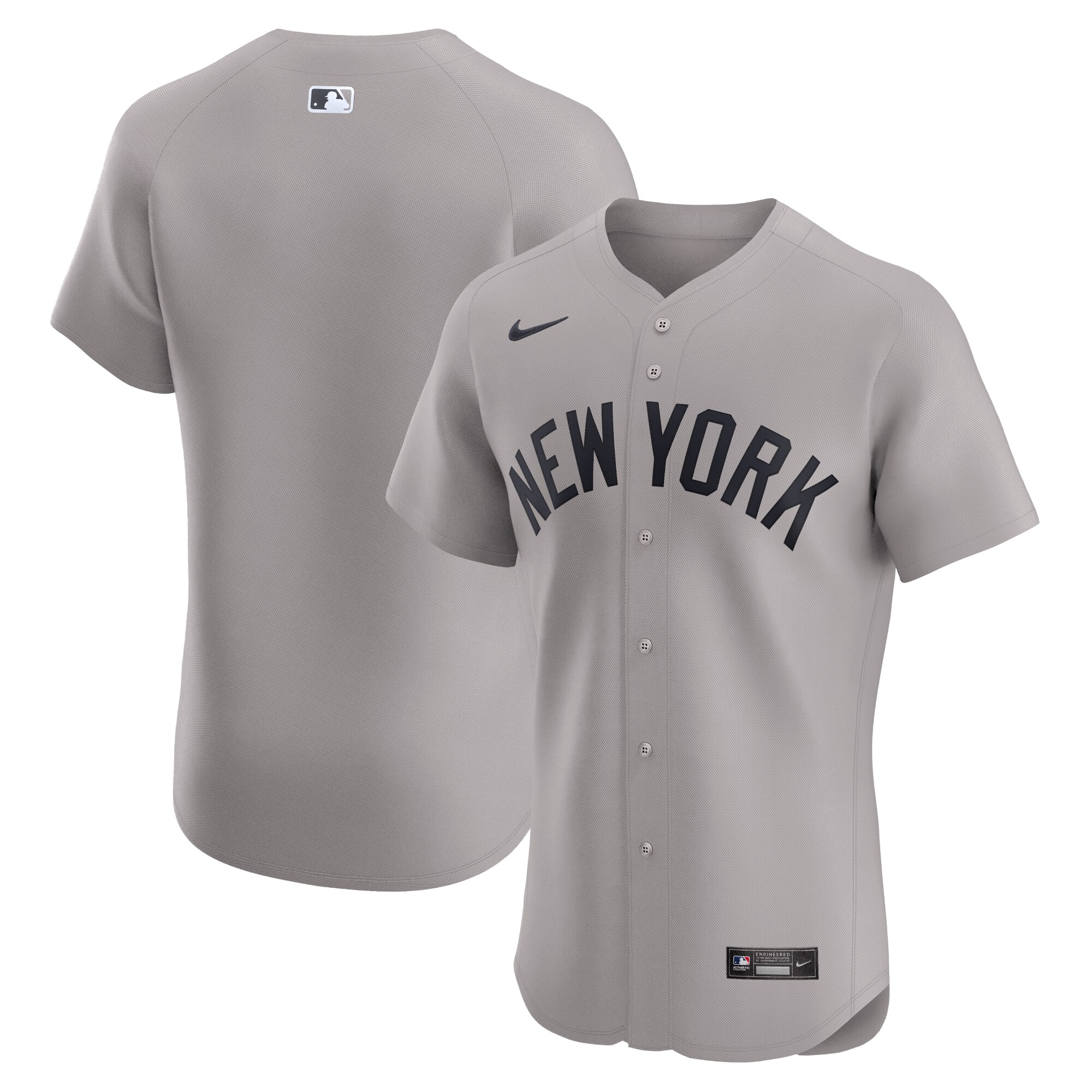 Men's New York Yankees Gray Road Elite Jersey 