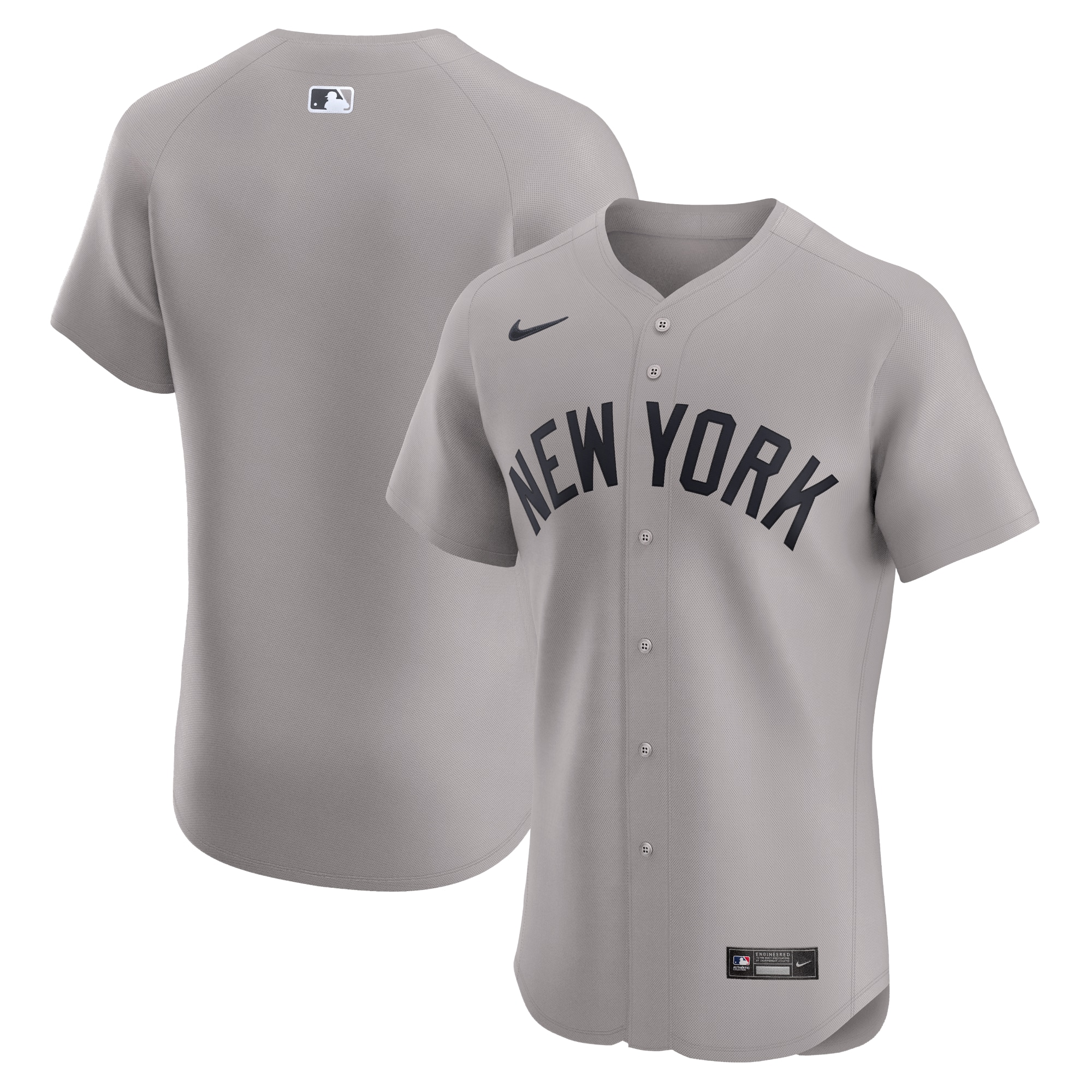 Men's New York Yankees Gray Road Elite Jersey 