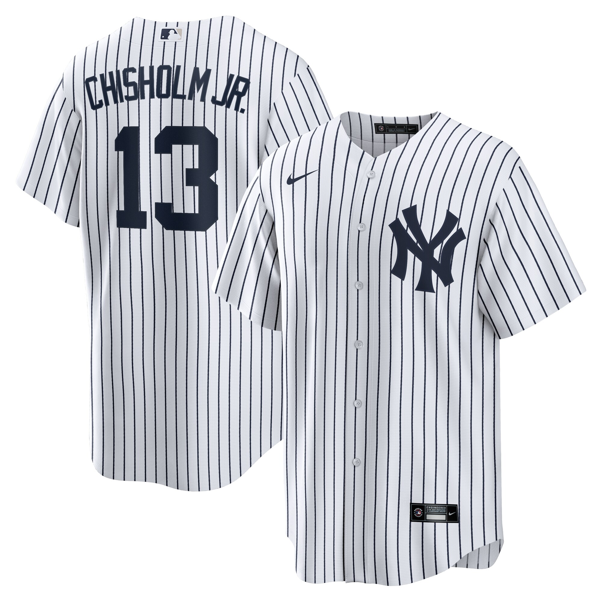 Men's New York Yankees Jazz Chisholm Jr. White Home Player Jersey 