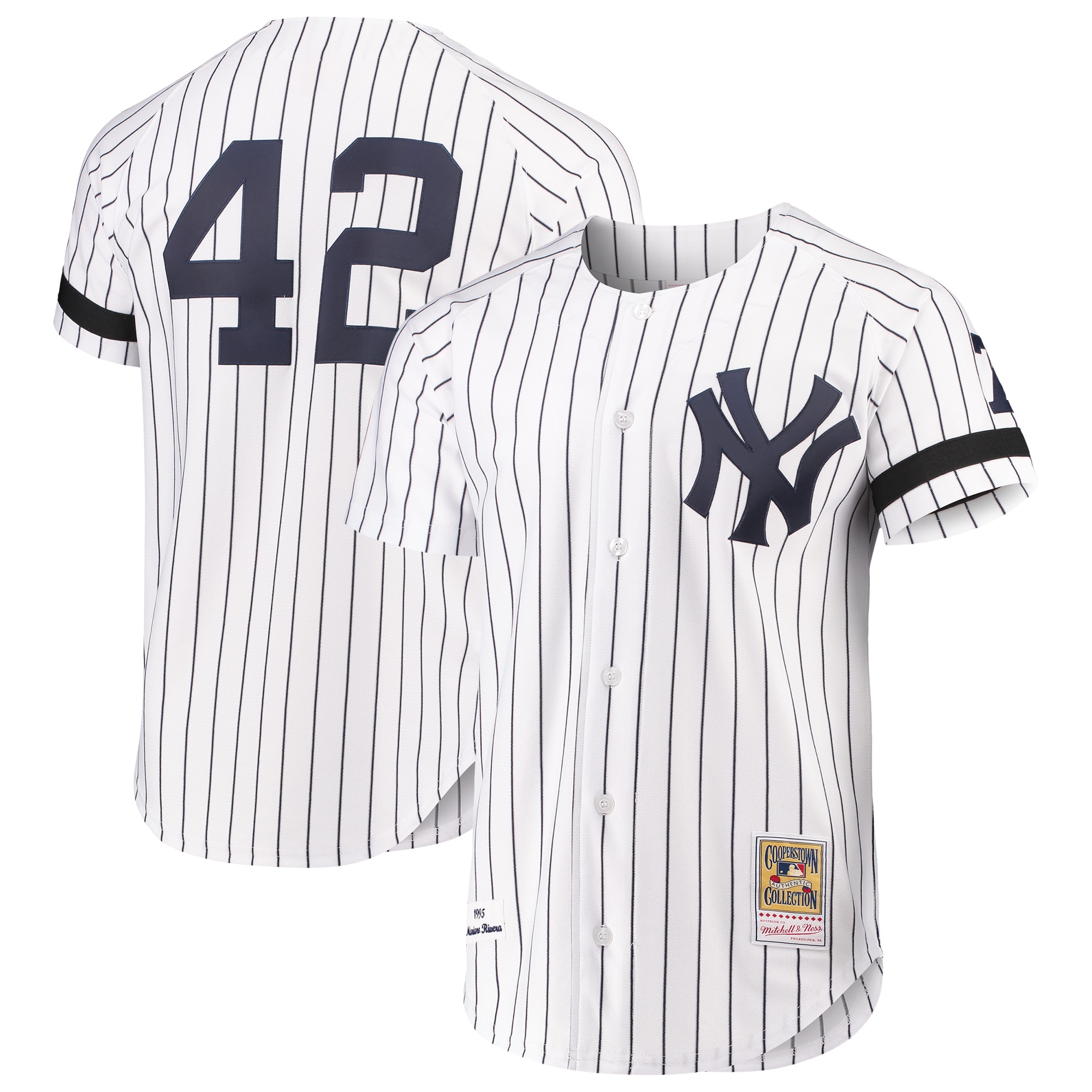 Men's New York Yankees Mariano Rivera Mitchell & Ness White Jersey 