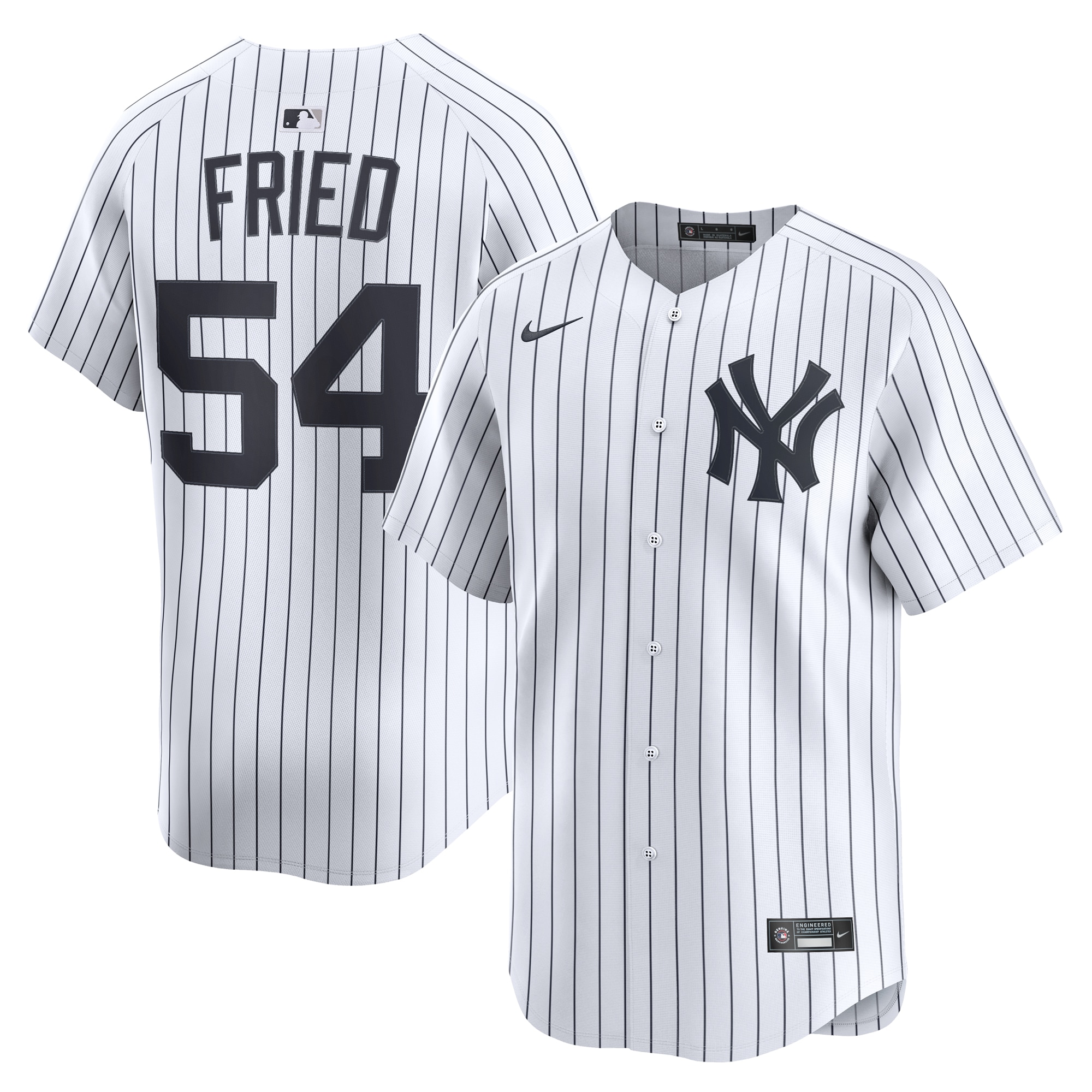 Men's New York Yankees Max Fried White Home Limited Player Jersey 