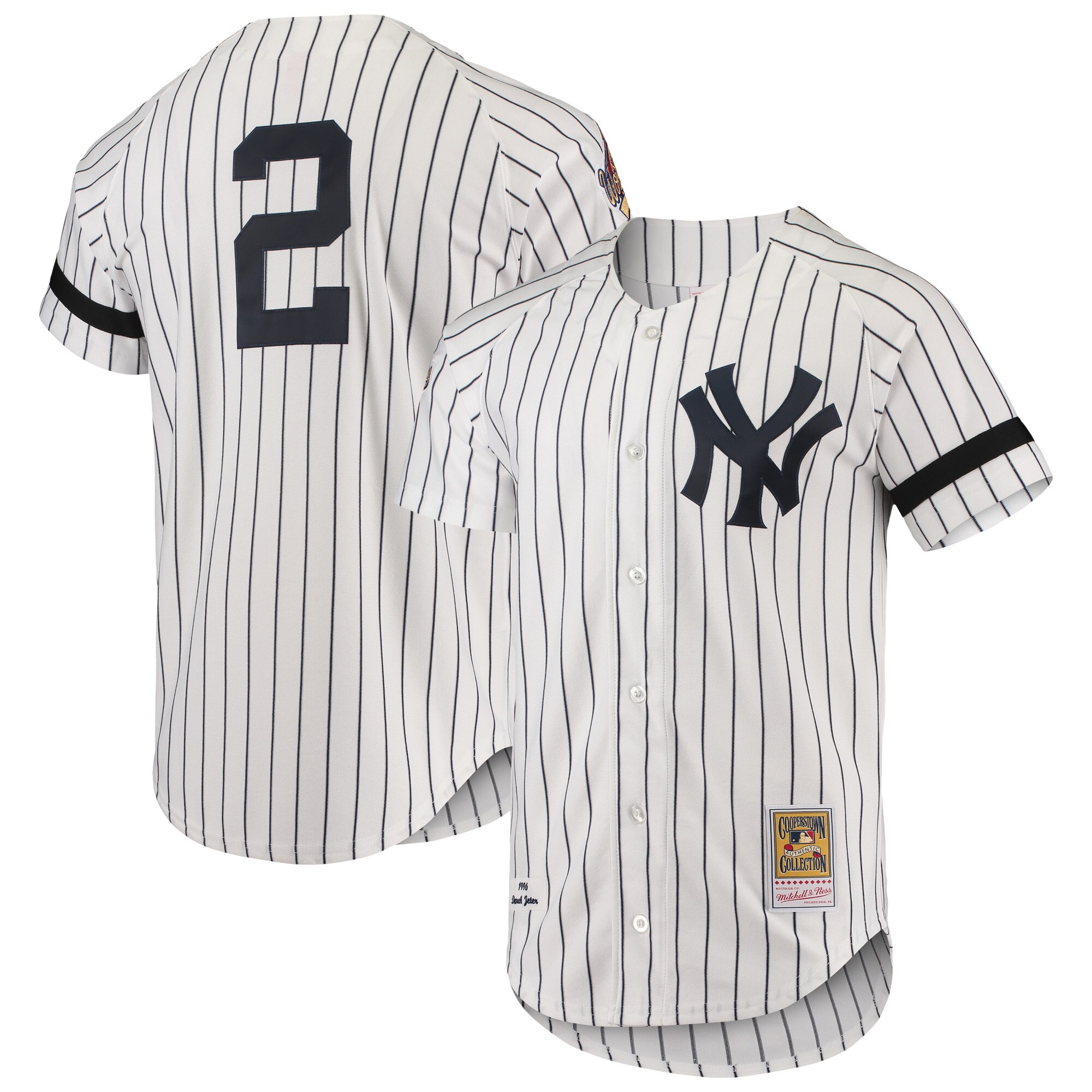 Men's New York Yankees Mitchell & Ness White Cooperstown Collection 1996 Home Jersey 
