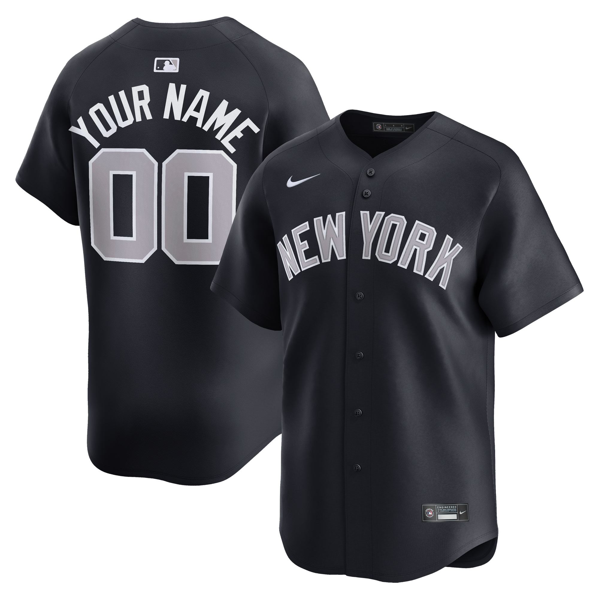 Men's New York Yankees Navy Alternate Limited Custom Jersey 