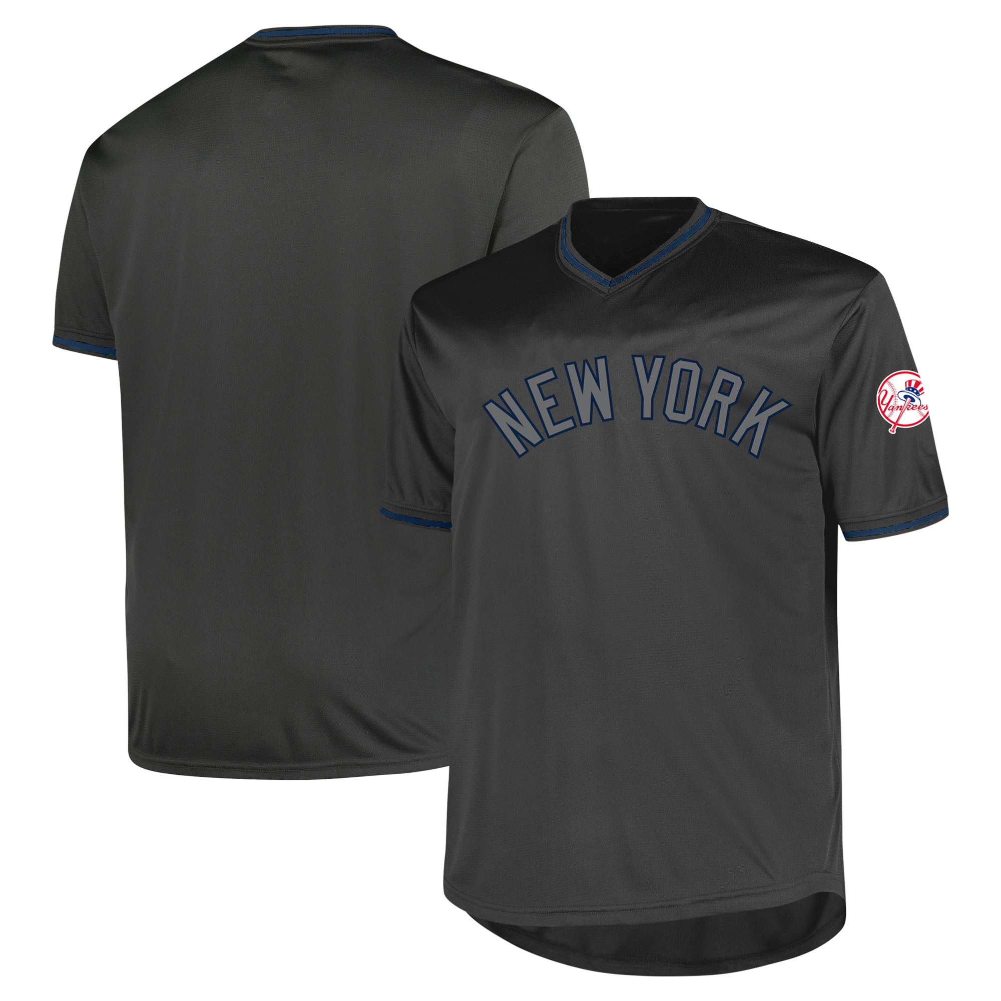 Men's New York Yankees Profile Charcoal Big & Tall Pop Fashion Jersey 