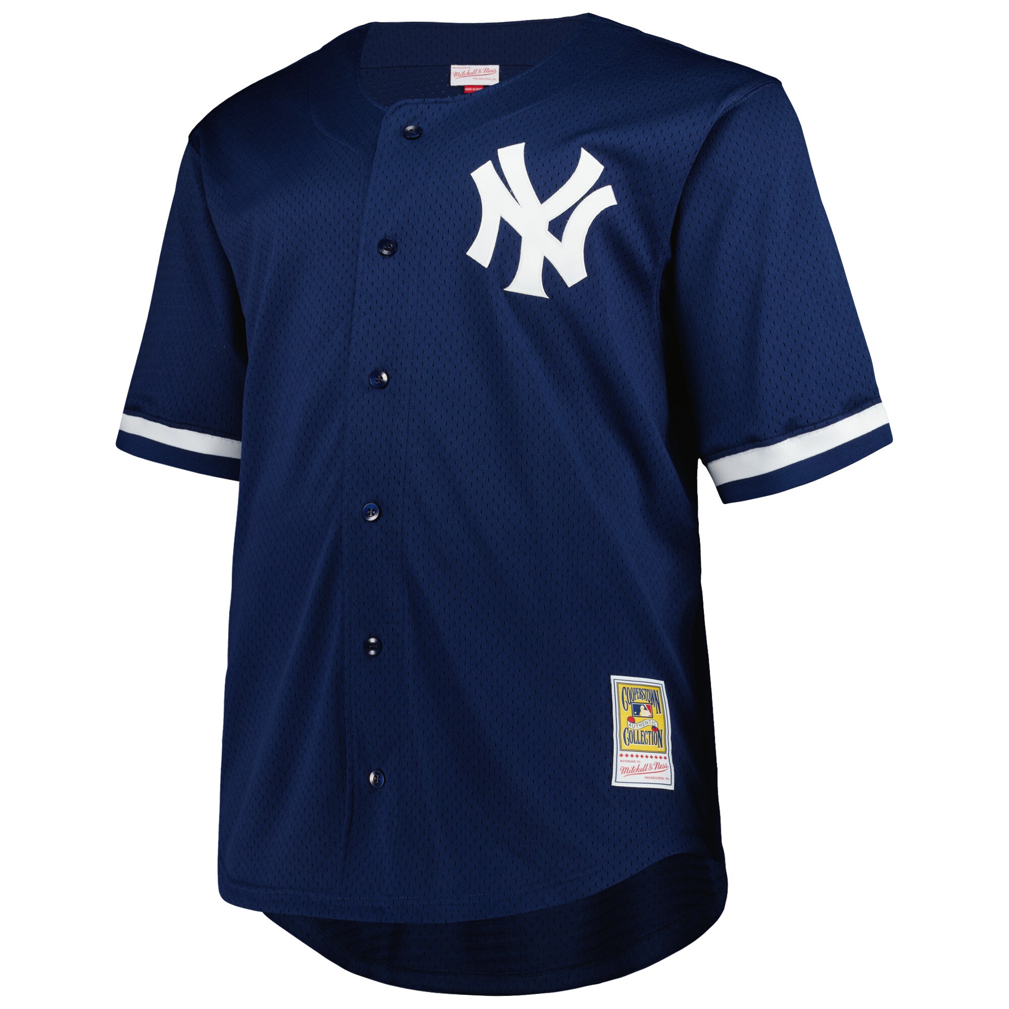 Alternative view of Men's New York Yankees Reggie Jackson Mitchell & Ness Navy Big & Tall Cooperstown Collection Mesh Batting Practice Jersey 