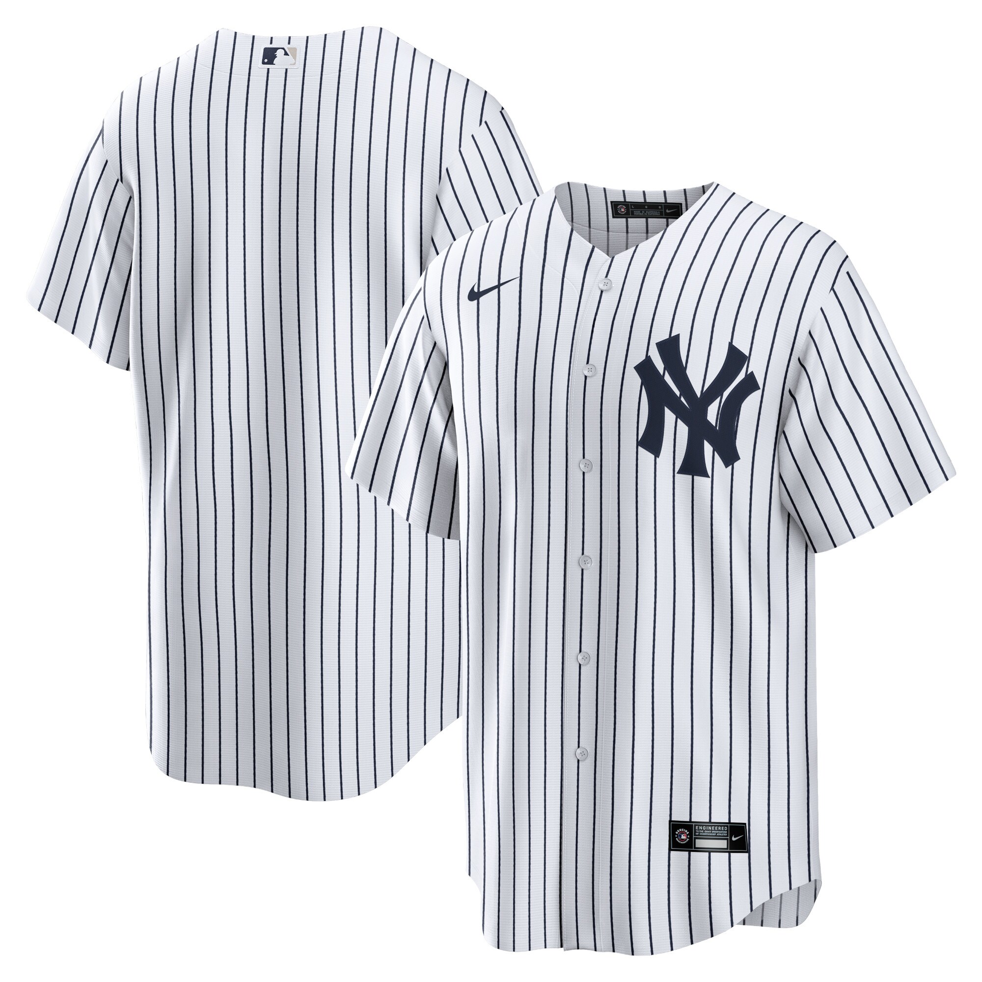 Men's New York Yankees White Home Blank Jersey 