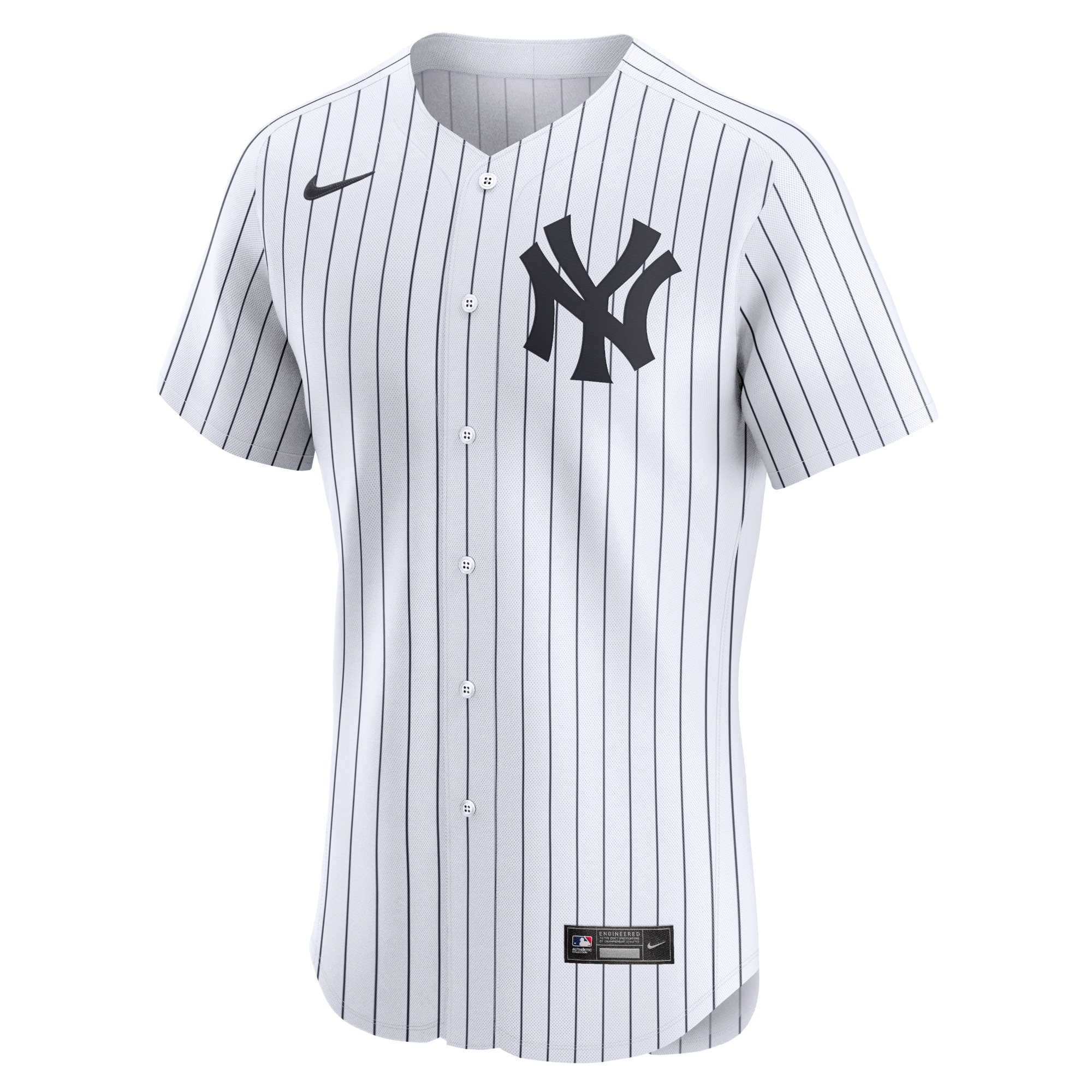 Alternative view of Men's New York Yankees White Home Elite Jersey 