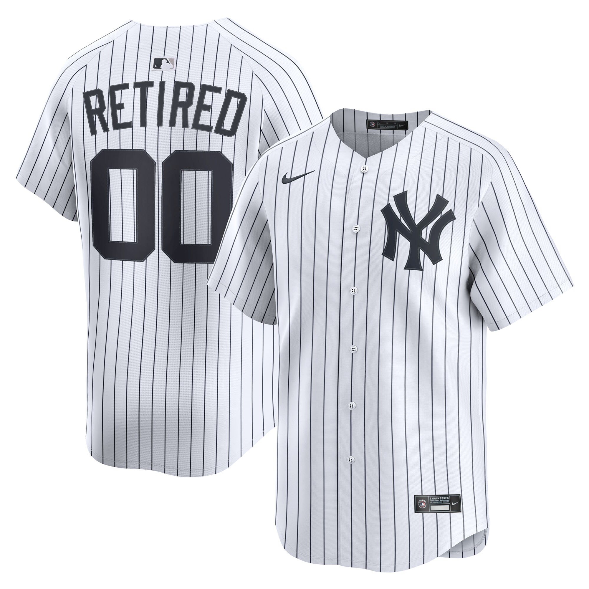 Men's New York Yankees White Home Limited Pick-A-Player Retired Roster Jersey 
