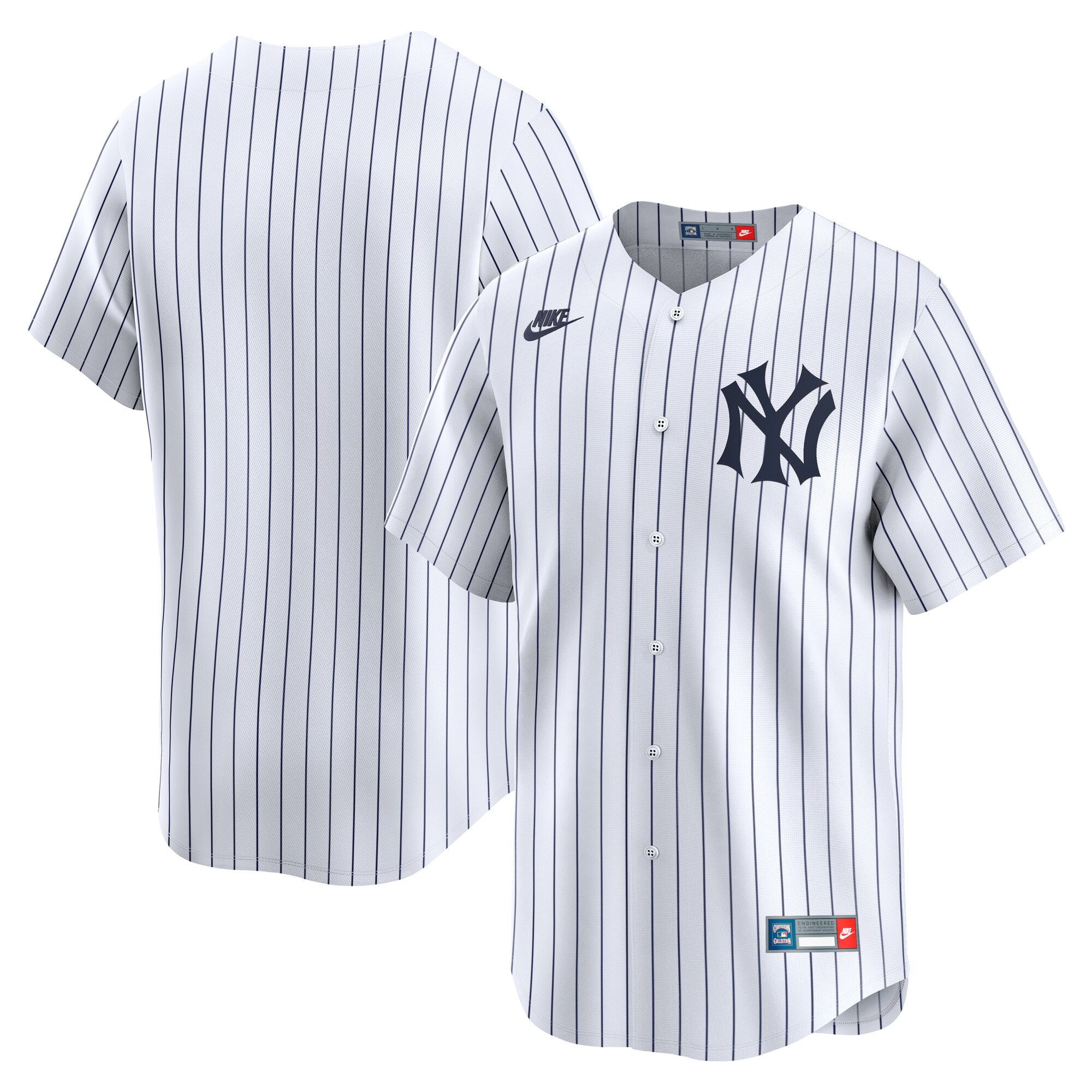 Men's New York Yankees White Throwback Cooperstown Collection Limited Jersey 