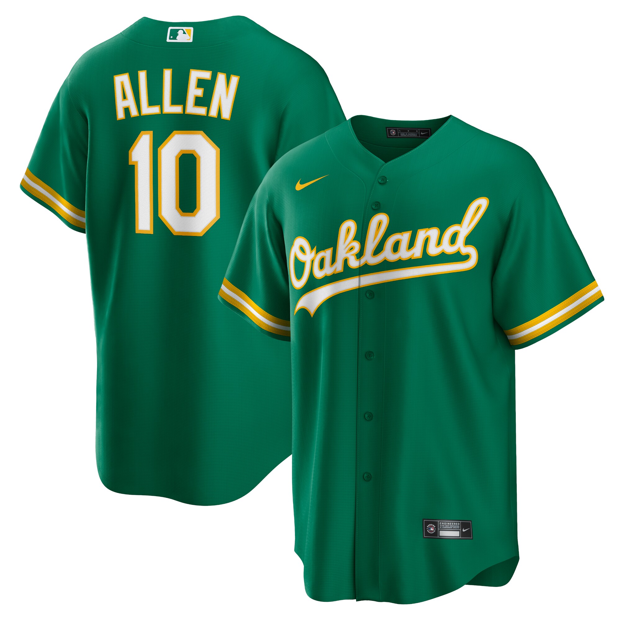 Men's Oakland Athletics Nick Allen Kelly Green Alternate Jersey 