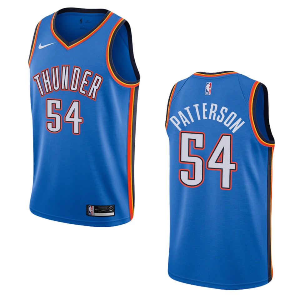 Men's Oklahoma City Thunder #54 Patrick Patterson Icon Swingman Jersey - Blue