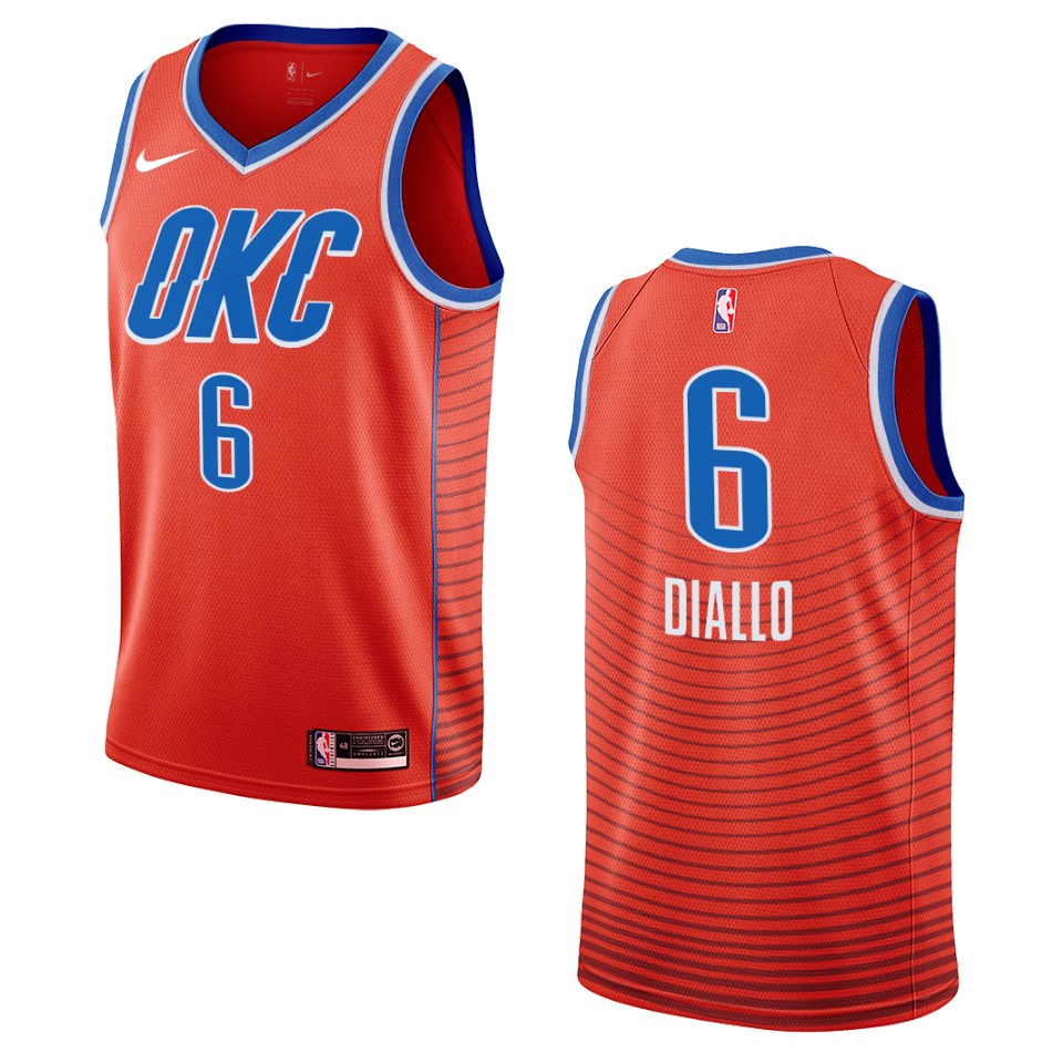 Men's Oklahoma City Thunder #6 Hamidou Diallo Statement Swingman Jersey - Orange