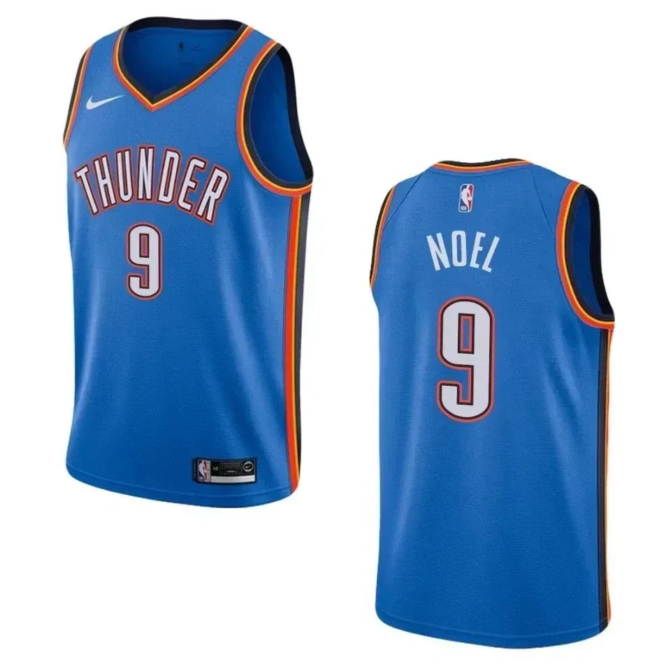 Men's Oklahoma City Thunder 9 Nerlens Noel Icon Swingman Jersey - Blue - JS700 