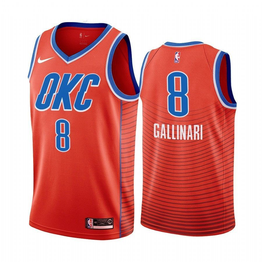 Men's Oklahoma City Thunder Danilo Gallinari 8 Statet Jersey - JS152 