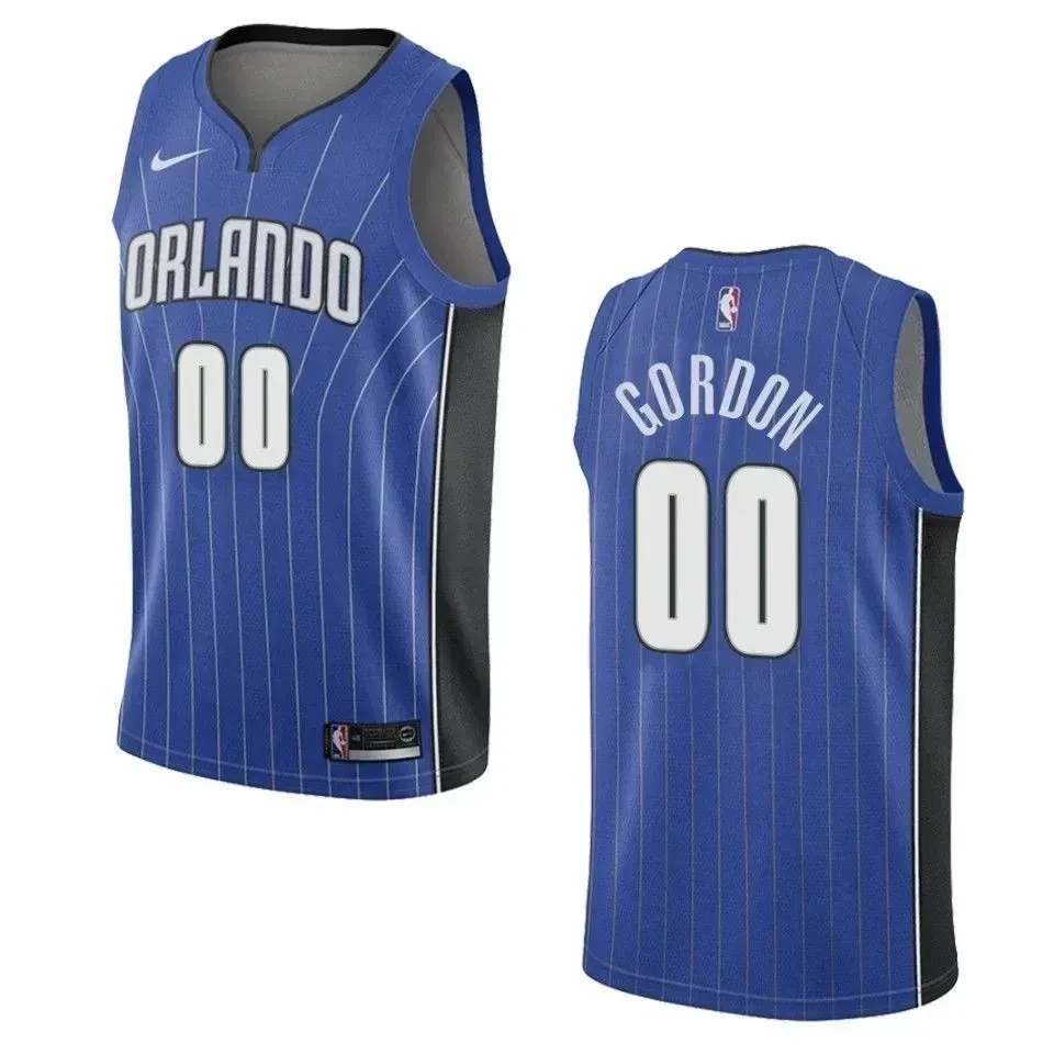 Men's Orlando Magic 00 Aaron Gordon Icon Swingman Jersey - Blue - JS757 
