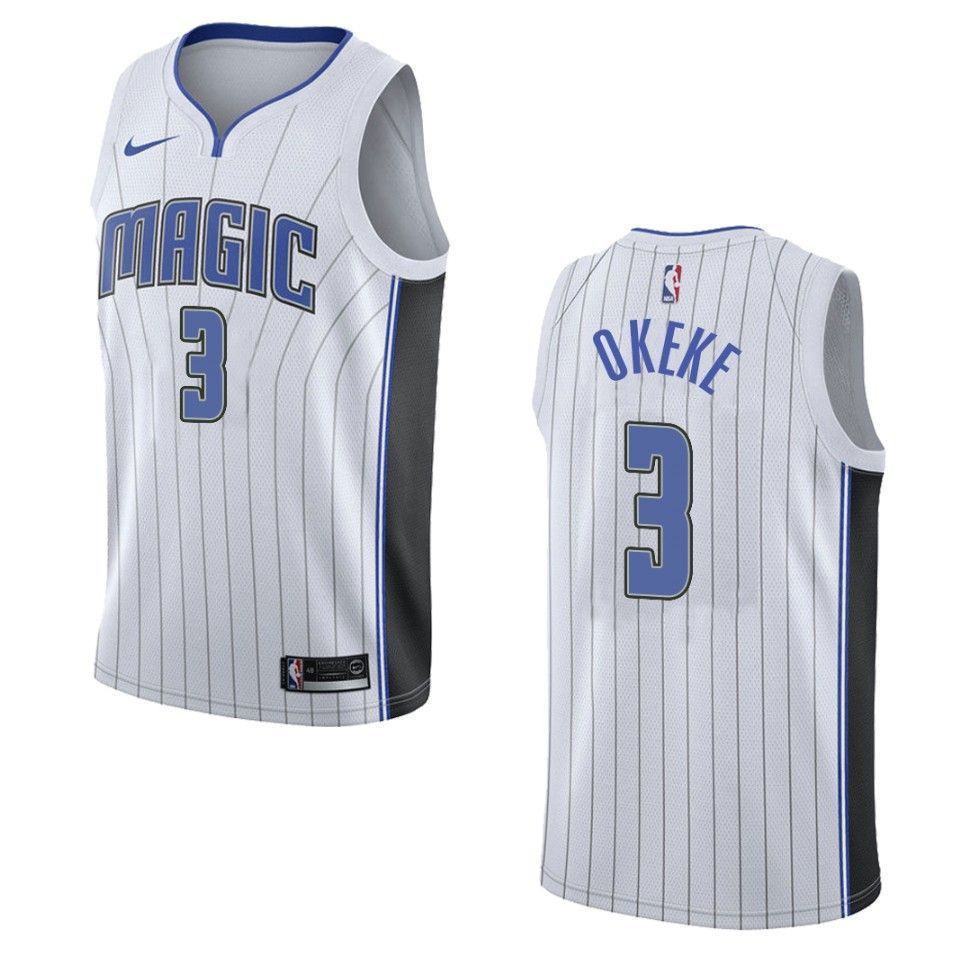 Men's Orlando Magic 3 Chuma Okeke Association Swingman Jersey - White - JS384 