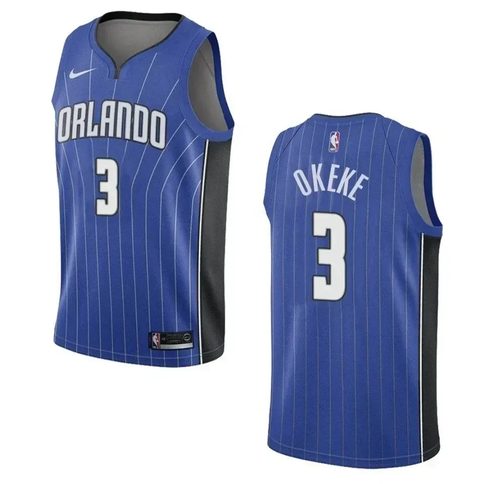 Men's Orlando Magic 3 Chuma Okeke Icon Swingman Jersey - Blue - JS675 