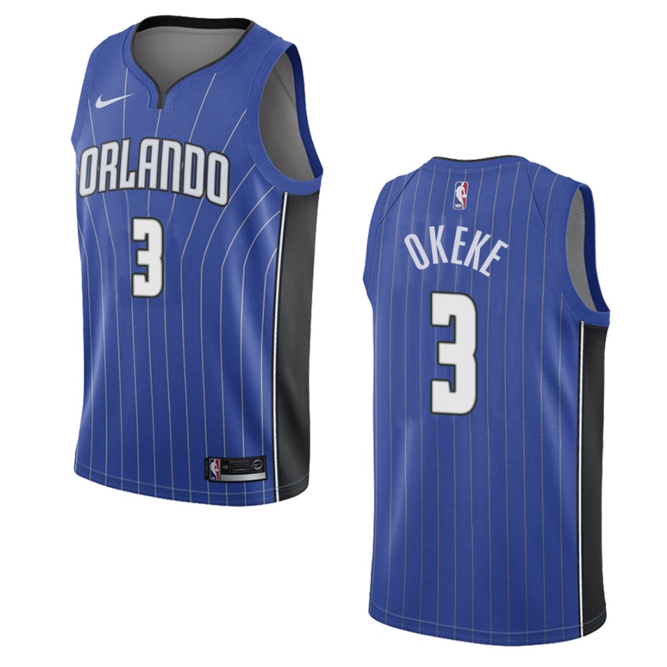 Men's Orlando Magic #3 Chuma Okeke Icon Swingman Jersey - Blue